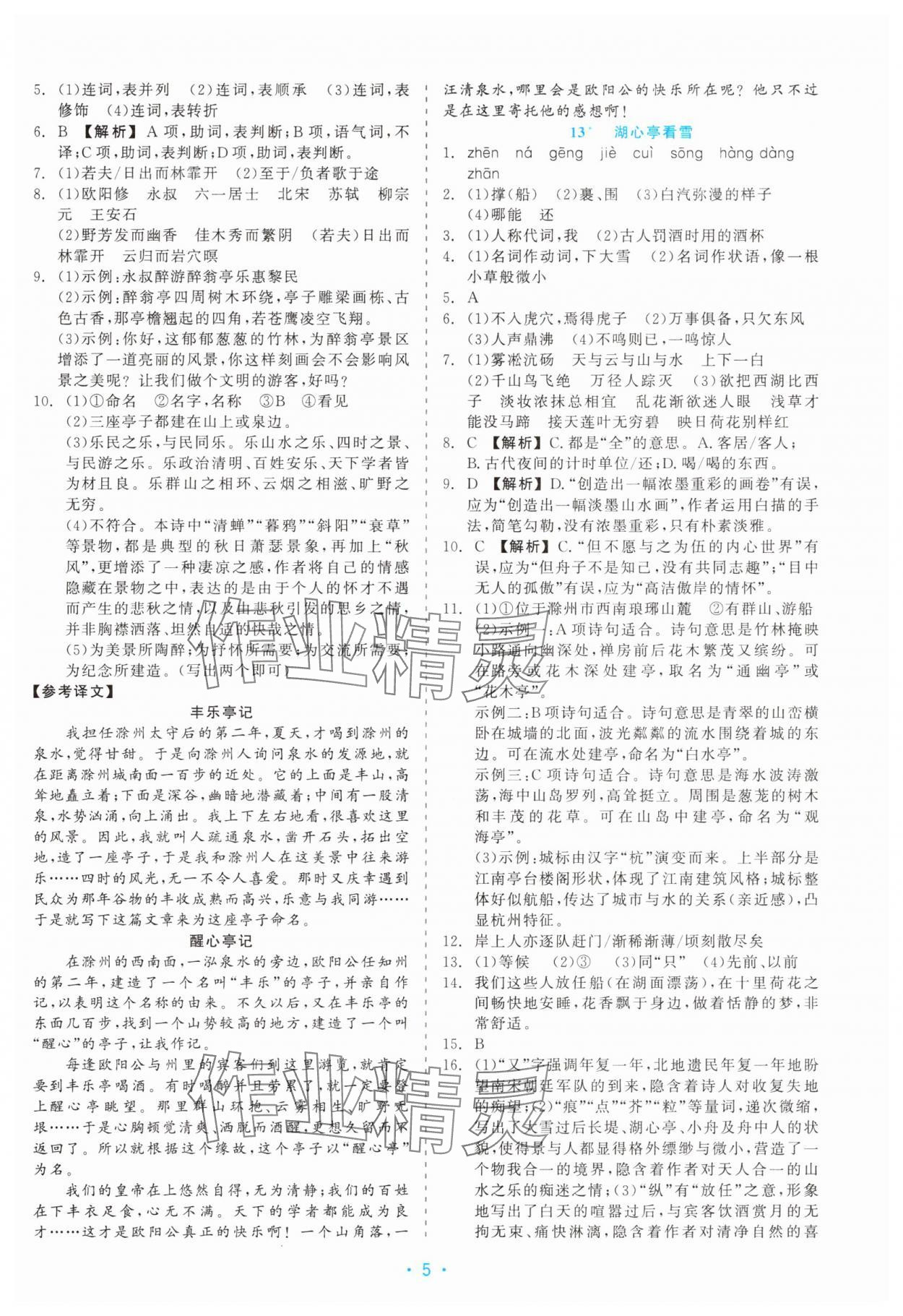 2025年精彩练习就练这一本九年级语文全一册人教版评议教辅 第5页