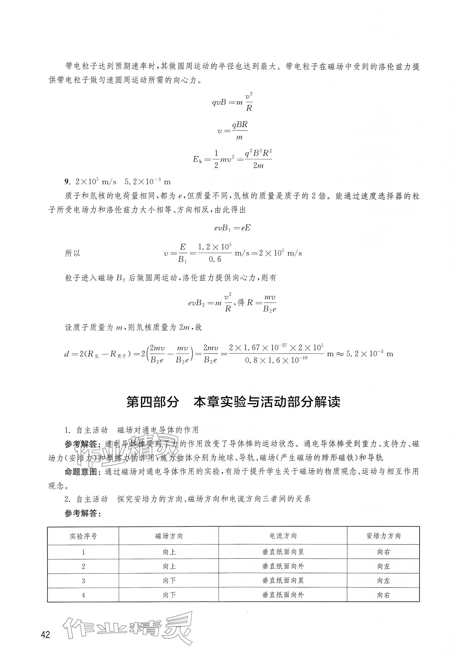2025年練習(xí)部分高中物理選擇性必修第二冊(cè)滬教版 參考答案第5頁(yè)