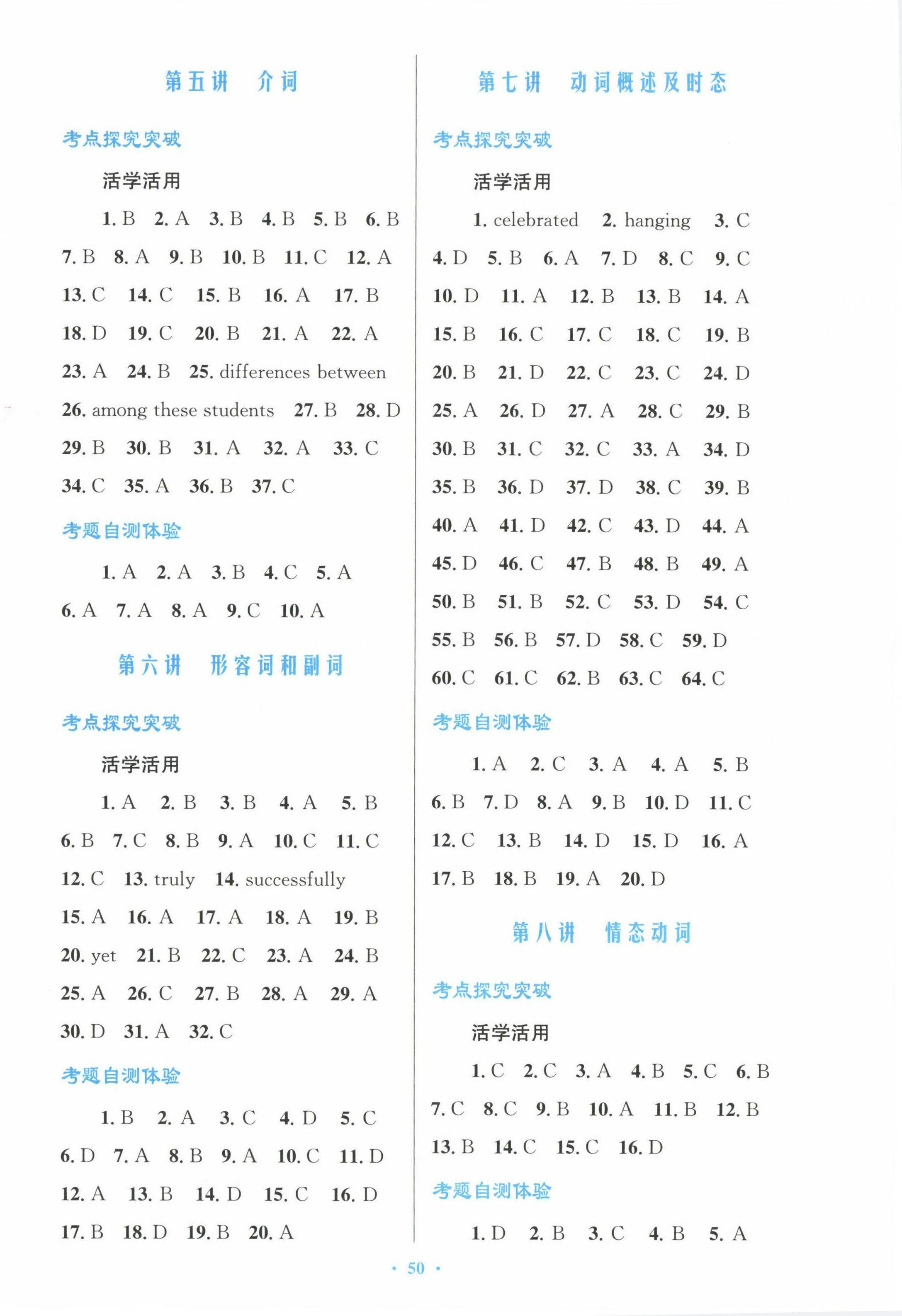 2024年初中總復(fù)習(xí)優(yōu)化設(shè)計(jì)英語(yǔ) 參考答案第2頁(yè)