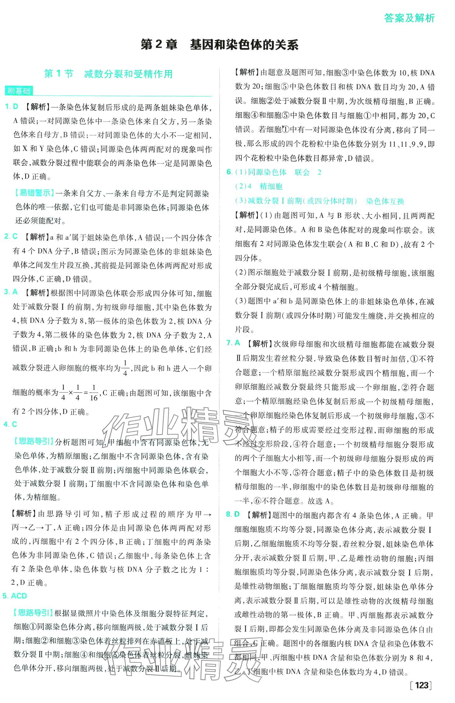 2024年高中必刷題高中生物必修2人教版 第18頁