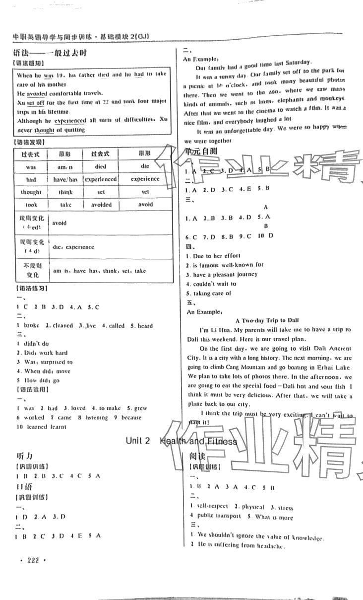 2024年導(dǎo)學(xué)與同步訓(xùn)練中職英語(yǔ) 第2頁(yè)