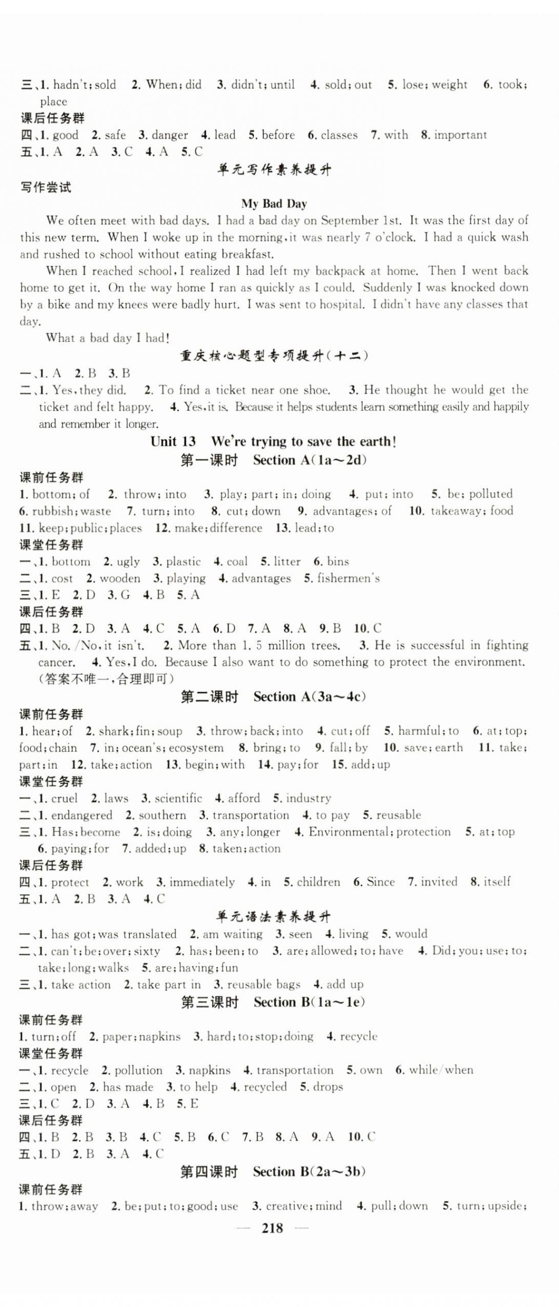 2024年智慧學堂九年級英語全一冊人教版重慶專版 第14頁