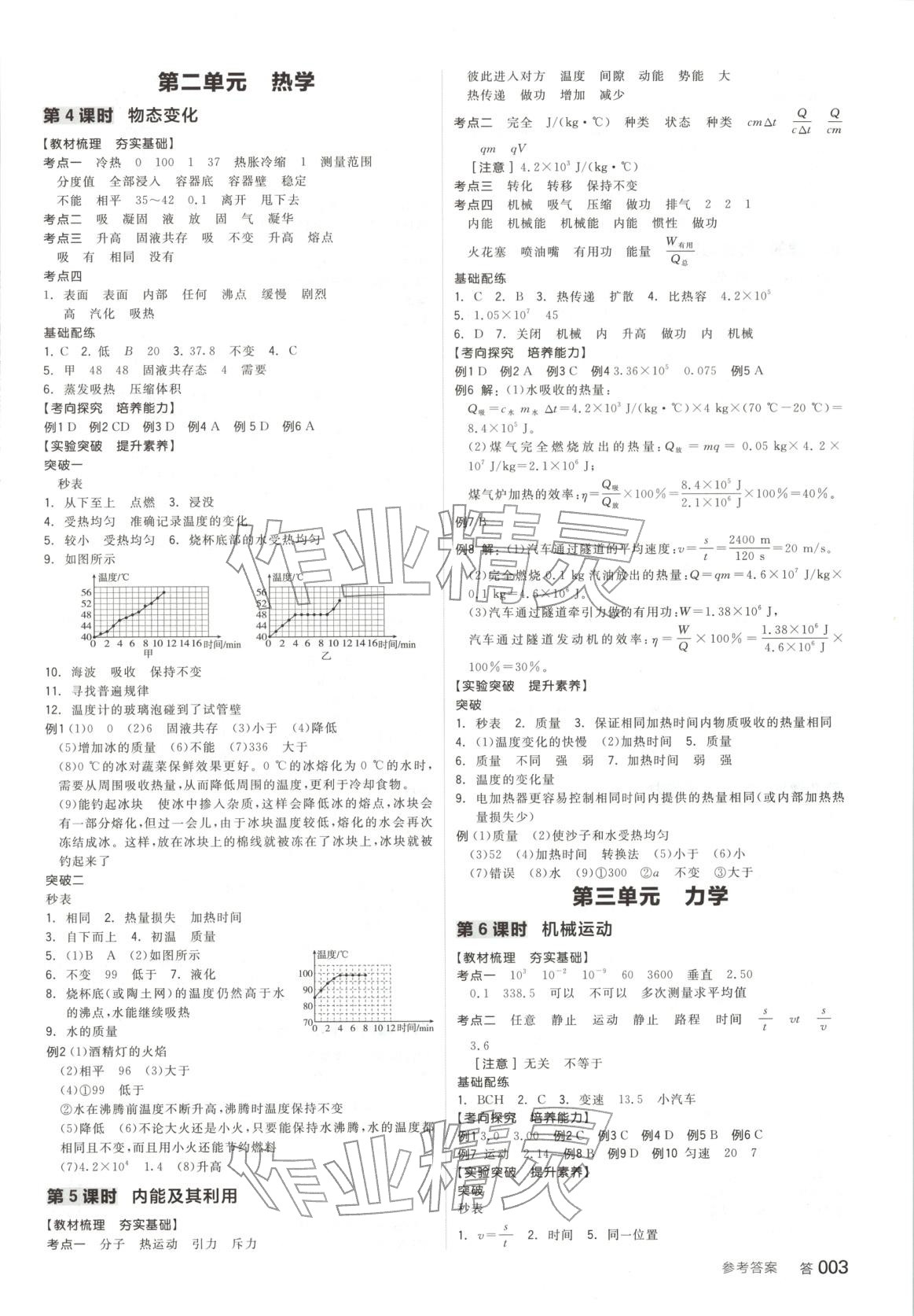 2026年全品中考复习方案九年级物理全一册人教版 第2页