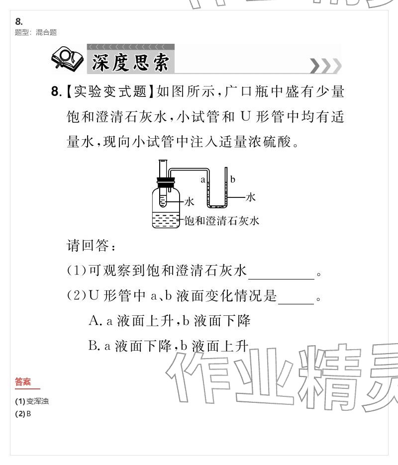 2026年優(yōu)質(zhì)課堂導(dǎo)學(xué)案九年級化學(xué)下冊人教版&nbsp;參考答案第26頁