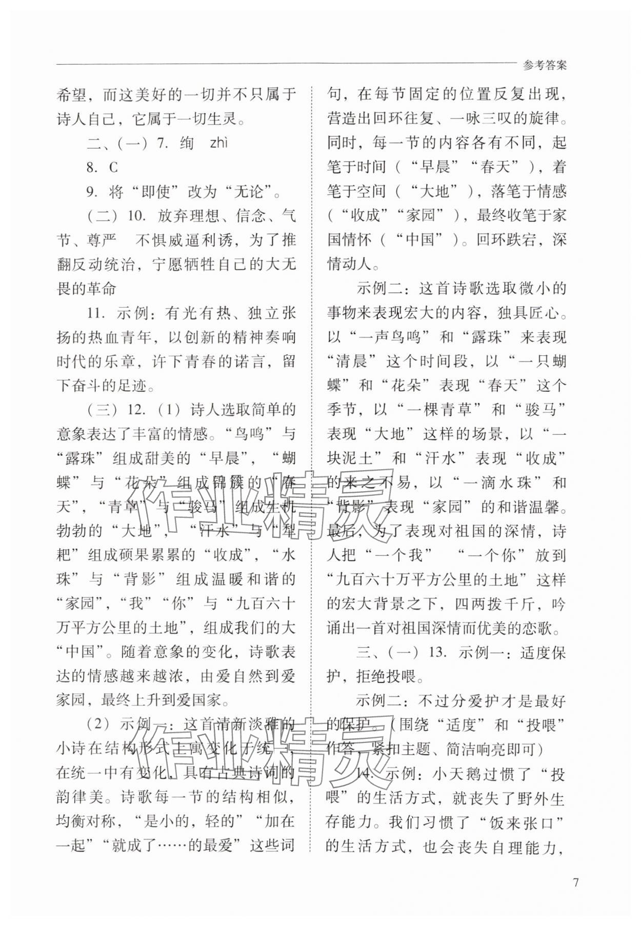 2025年新課程問題解決導學方案九年級語文下冊人教版 第7頁