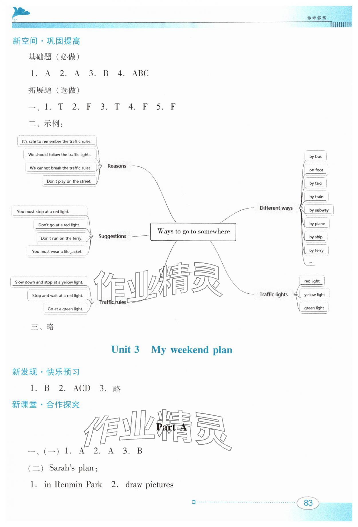 2024年南方新課堂金牌學案六年級英語上冊人教版 第5頁