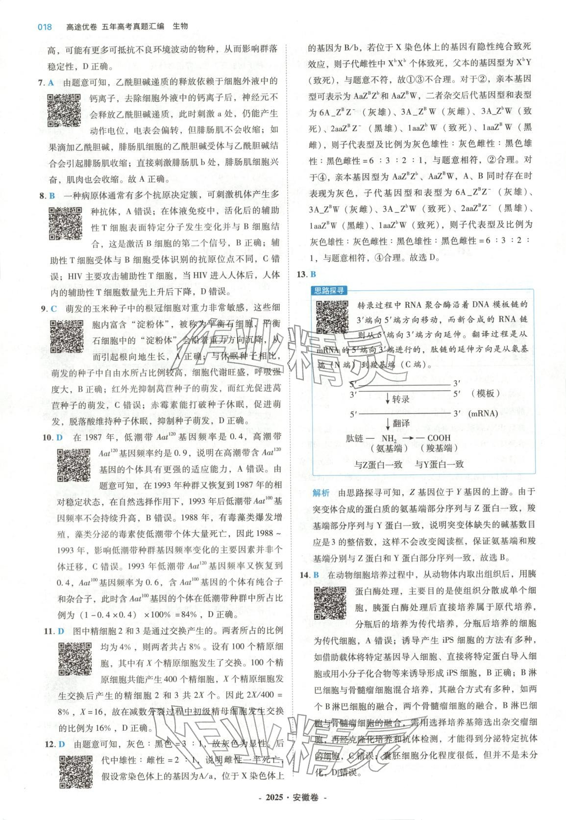 2026年五年高考真题汇编高中生物&nbsp;第18页
