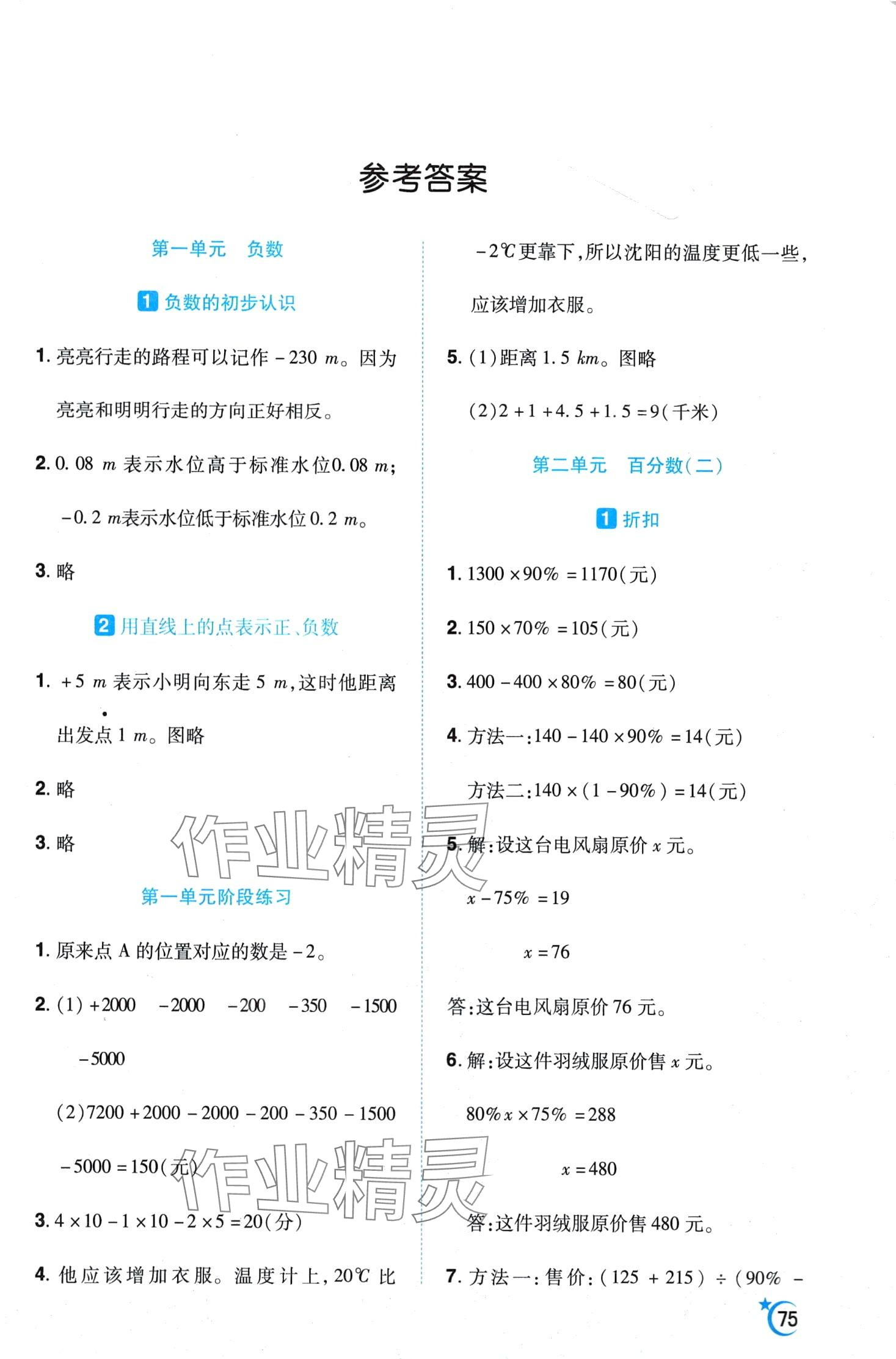 2024年千里馬應(yīng)用題六年級數(shù)學(xué)人教版 第1頁