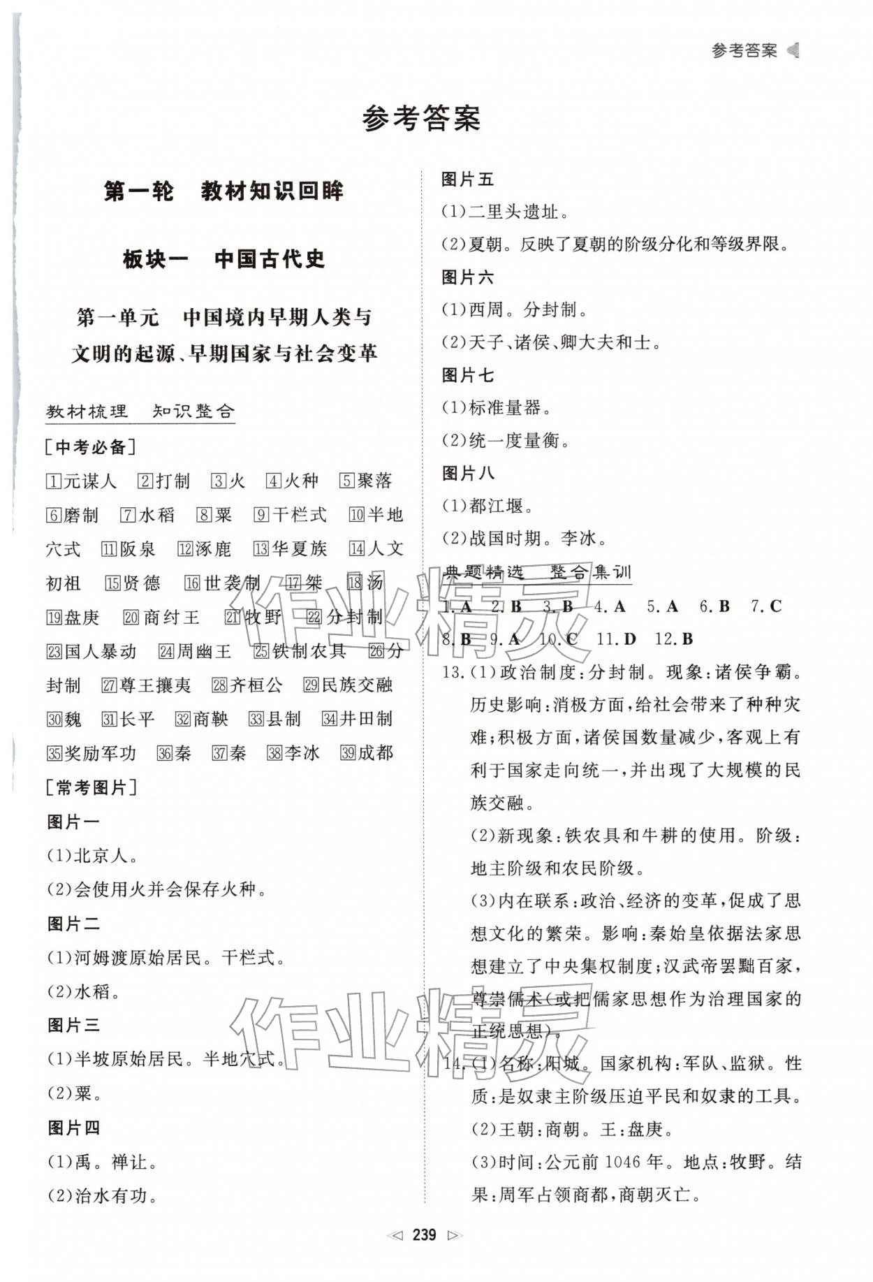 2026年初中总复习手册新世纪出版社历史人教版 第1页