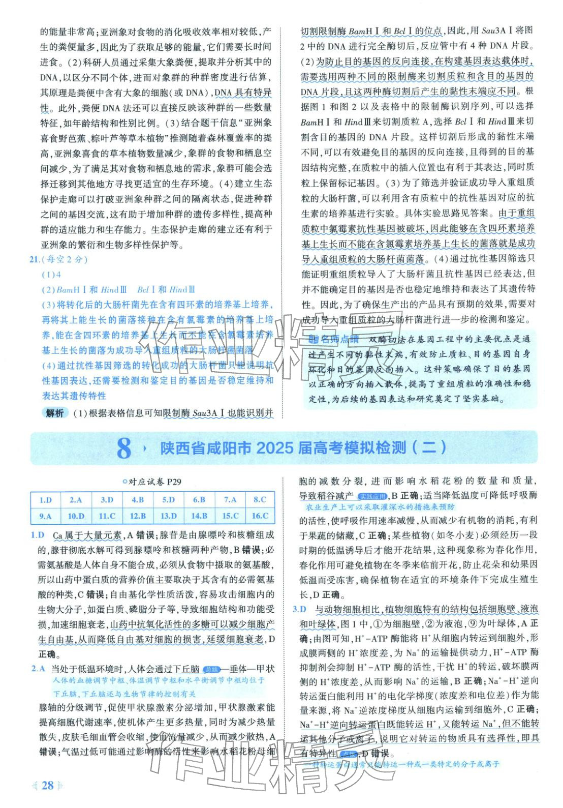 2026年53金卷优选卷汇编高中生物陕晋青宁专版&nbsp;第28页