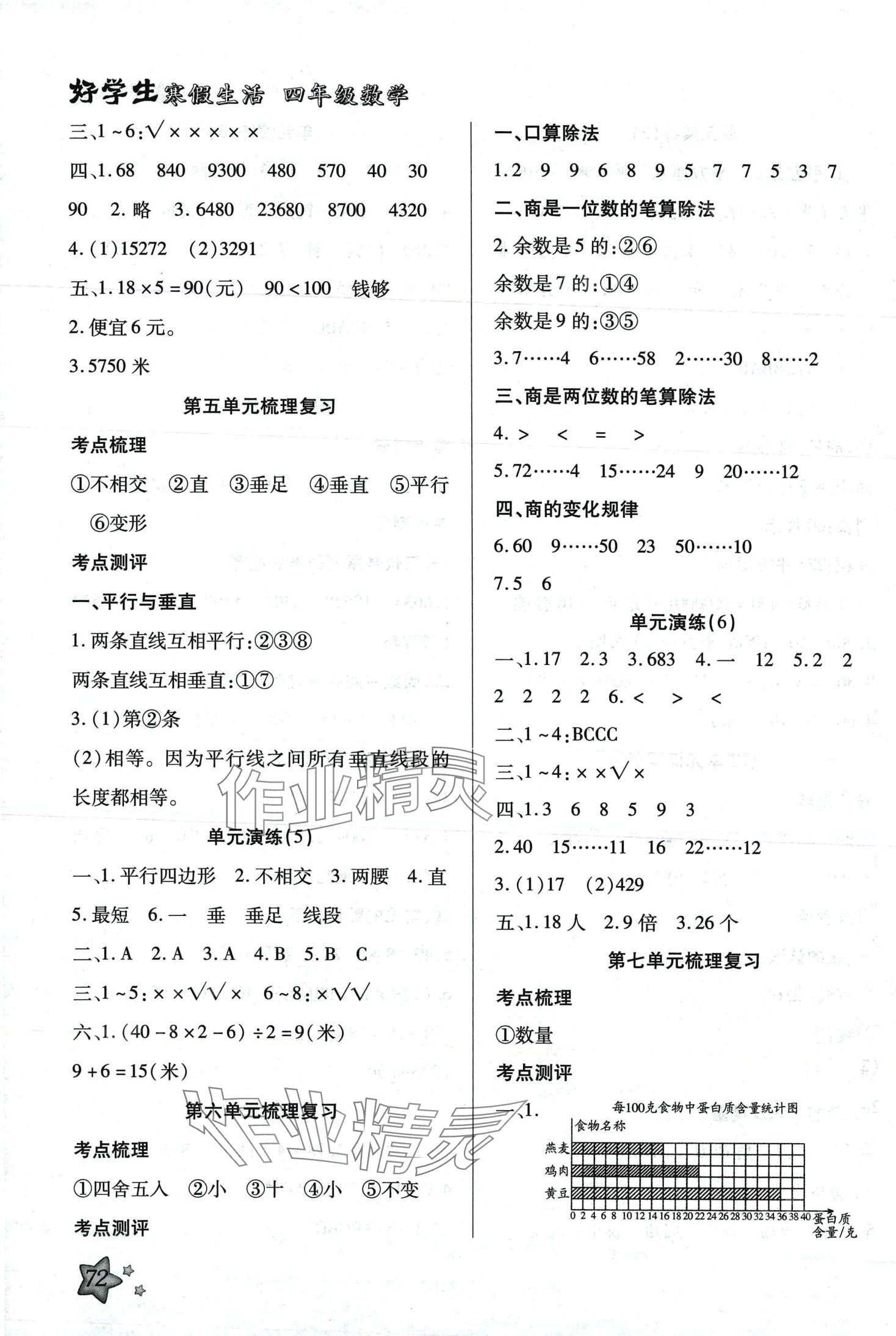 2024年好學(xué)生寒假生活四年級(jí)數(shù)學(xué)&nbsp;第3頁