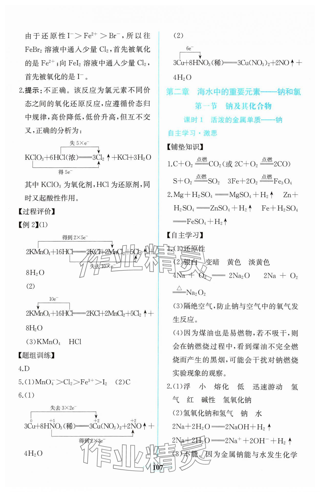 2023年同步解析與測(cè)評(píng)課時(shí)練人民教育出版社高中化學(xué)必修第一冊(cè)人教版增強(qiáng)版 第9頁(yè)