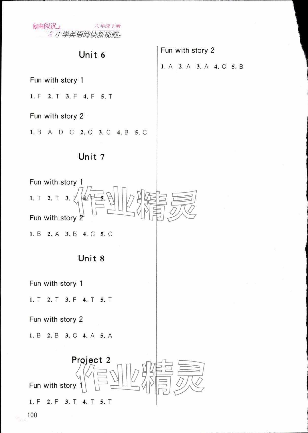 2024年小学英语阅读新视野六年级下册译林版 第2页