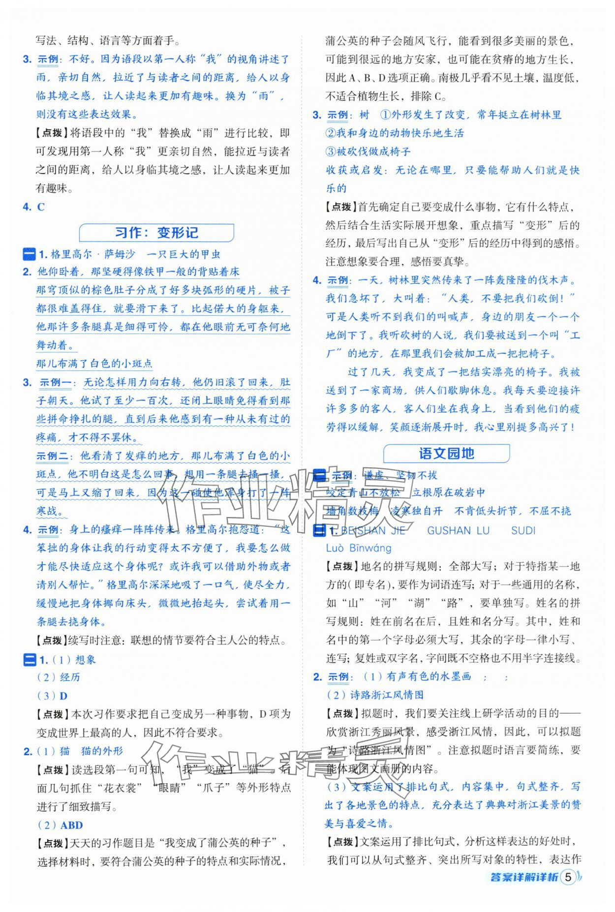 2025年綜合應用創(chuàng)新題典中點六年級語文上冊人教版浙江專版 第5頁