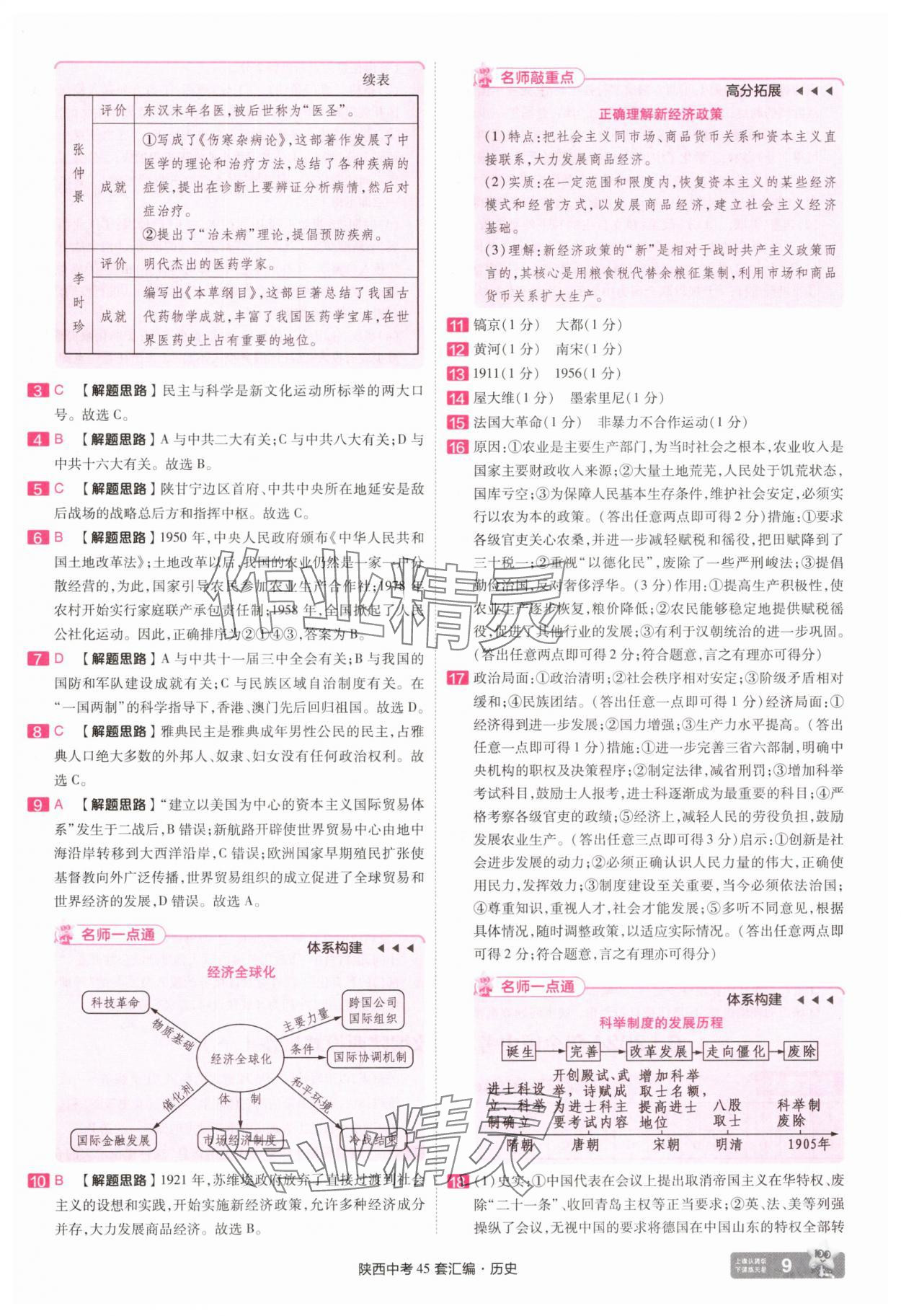 2025年金考卷45套匯編歷史陜西專版 第9頁