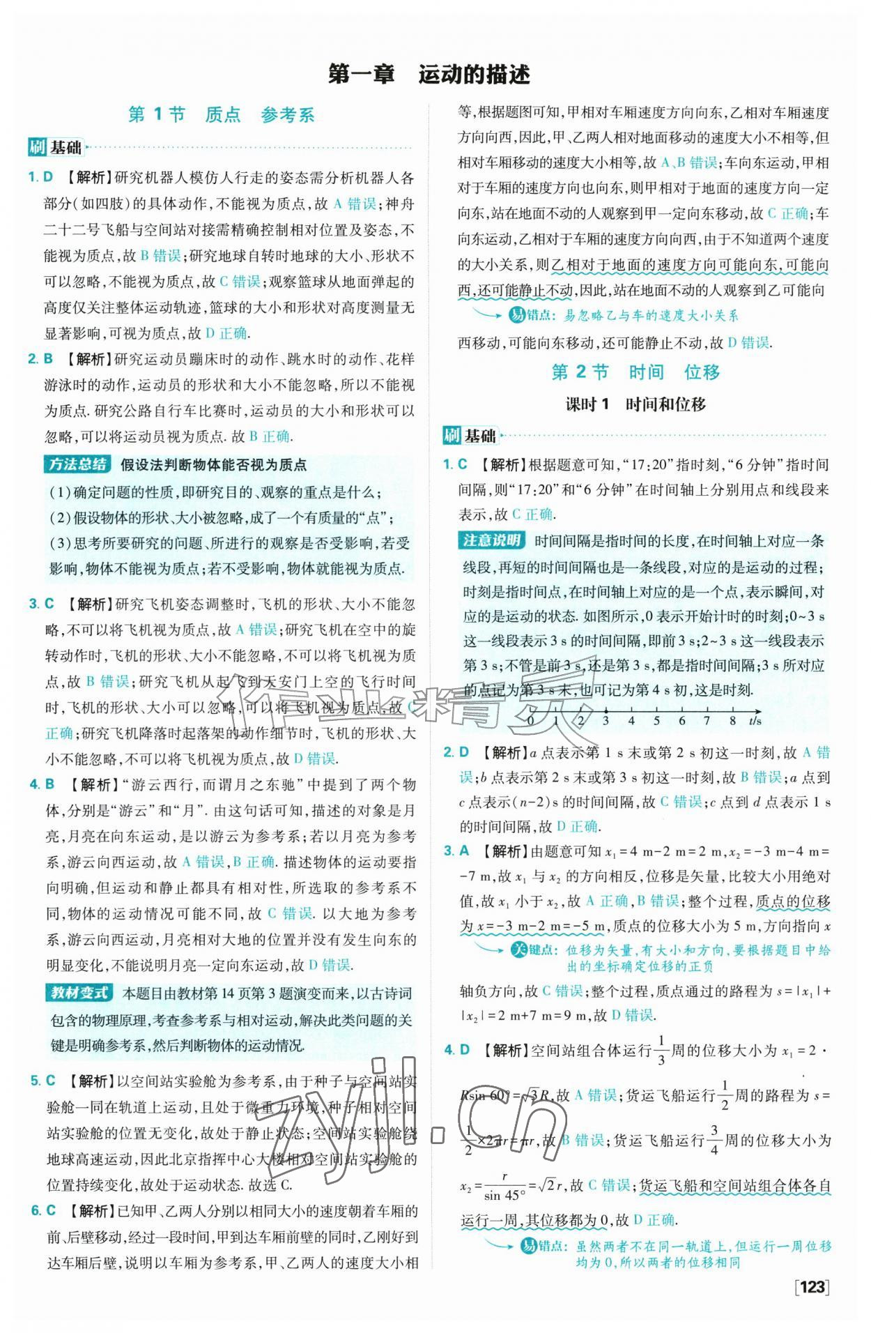 2026年高中必刷题高中物理必修第一册人教版&nbsp;第1页