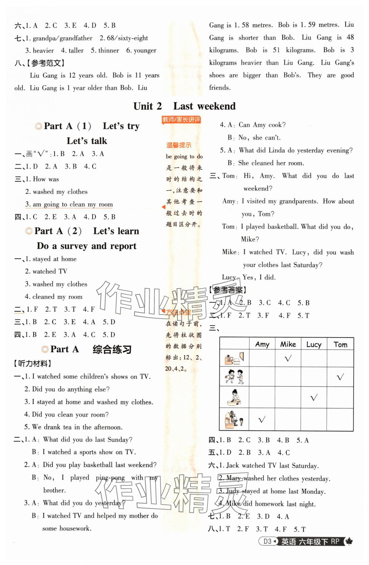 2025年小學(xué)必刷題六年級英語下冊人教版 第3頁