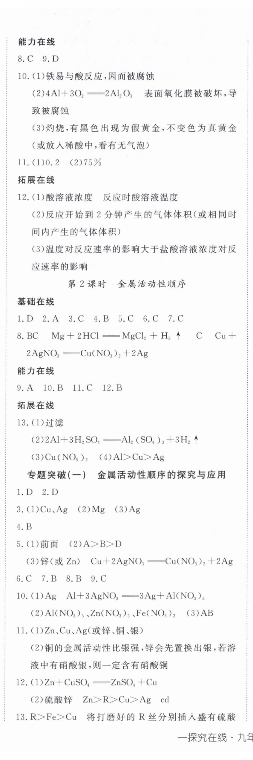 2024年探究在線高效課堂九年級化學(xué)下冊人教版 第2頁