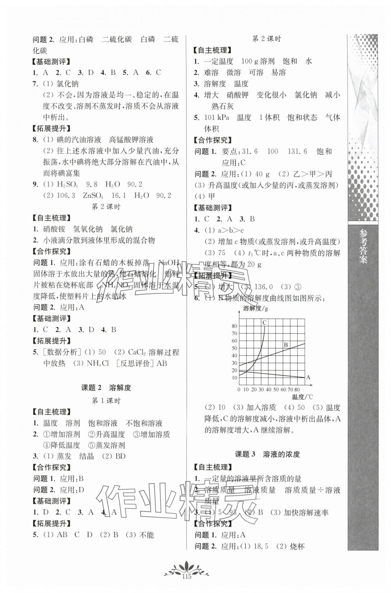 2024年新課程自主學(xué)習(xí)與測評(píng)九年級(jí)化學(xué)下冊人教版 第3頁