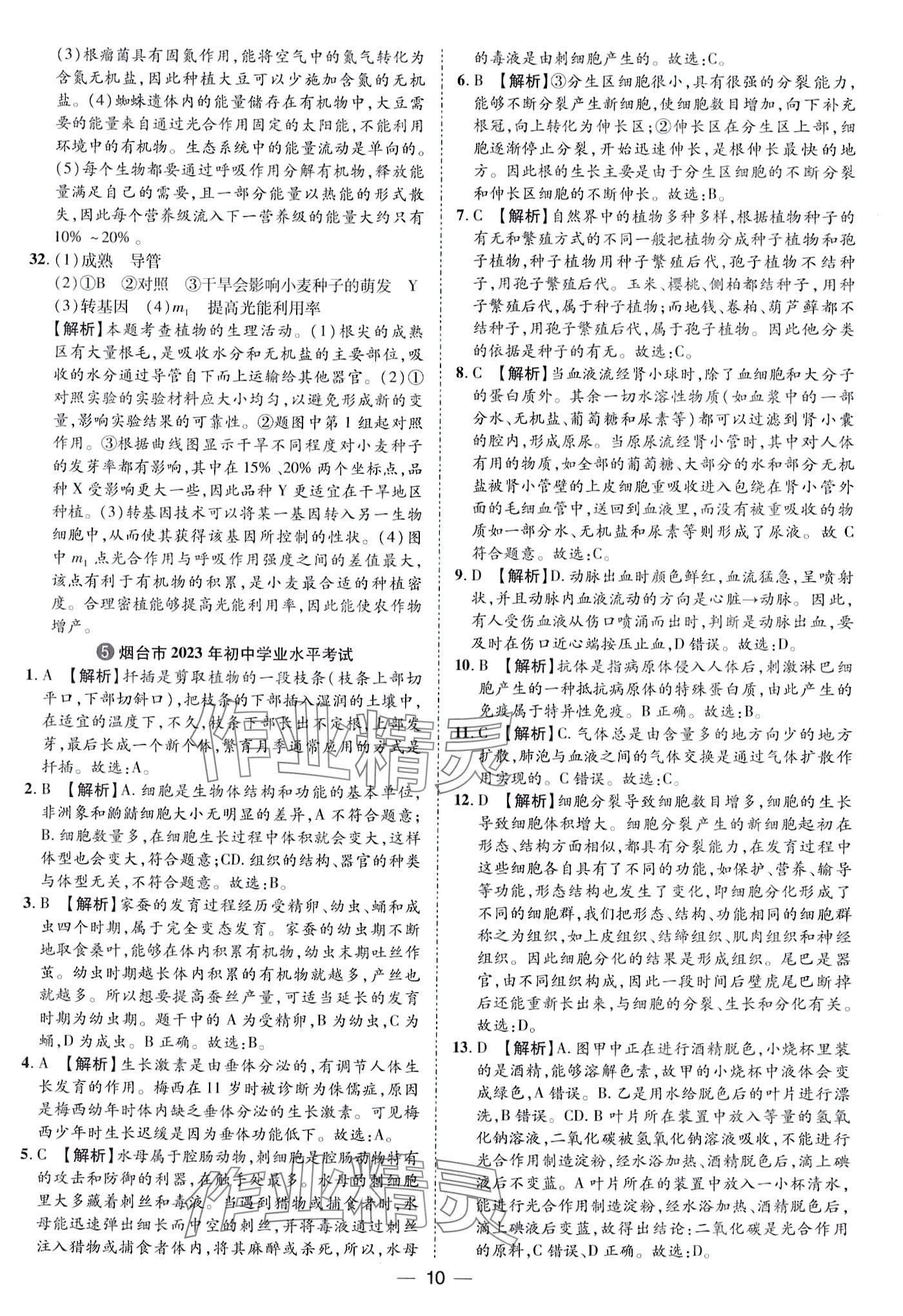 2024年鲁人泰斗中考必备中考试题汇编生物中考&nbsp;第10页