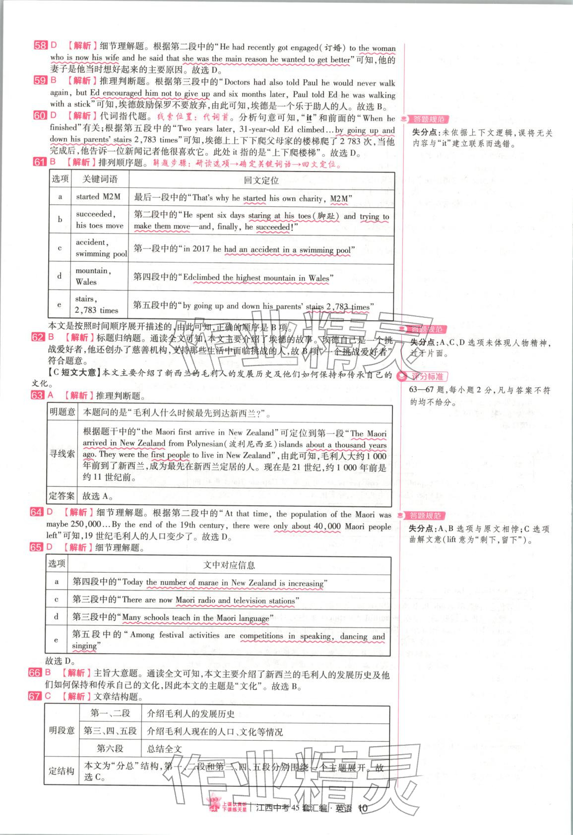 2026年金考卷中考45套汇编九年级英语江西专版&nbsp;第10页