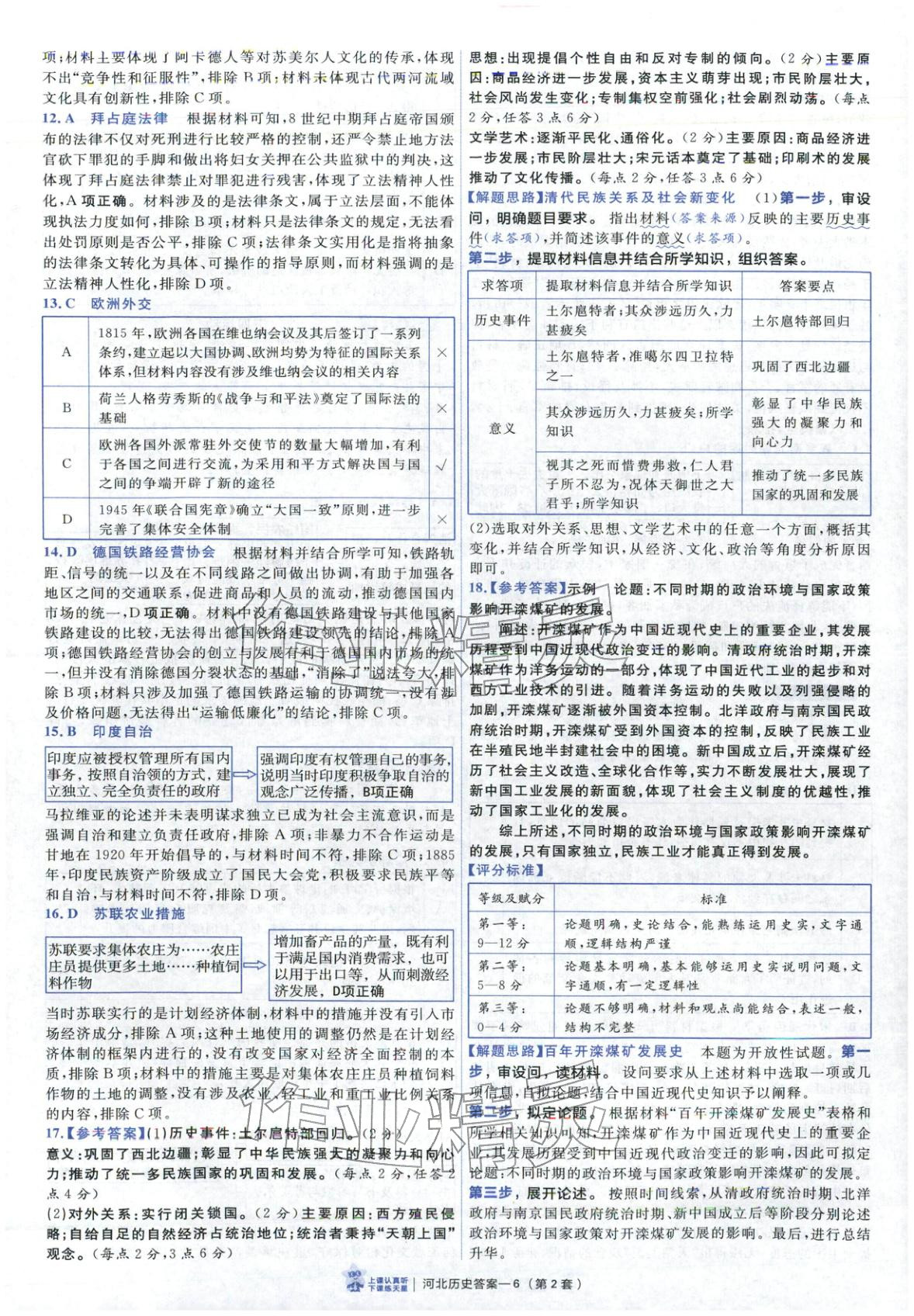 2026年金考卷優(yōu)秀模擬試卷匯編45套高中歷史河北專版 第6頁