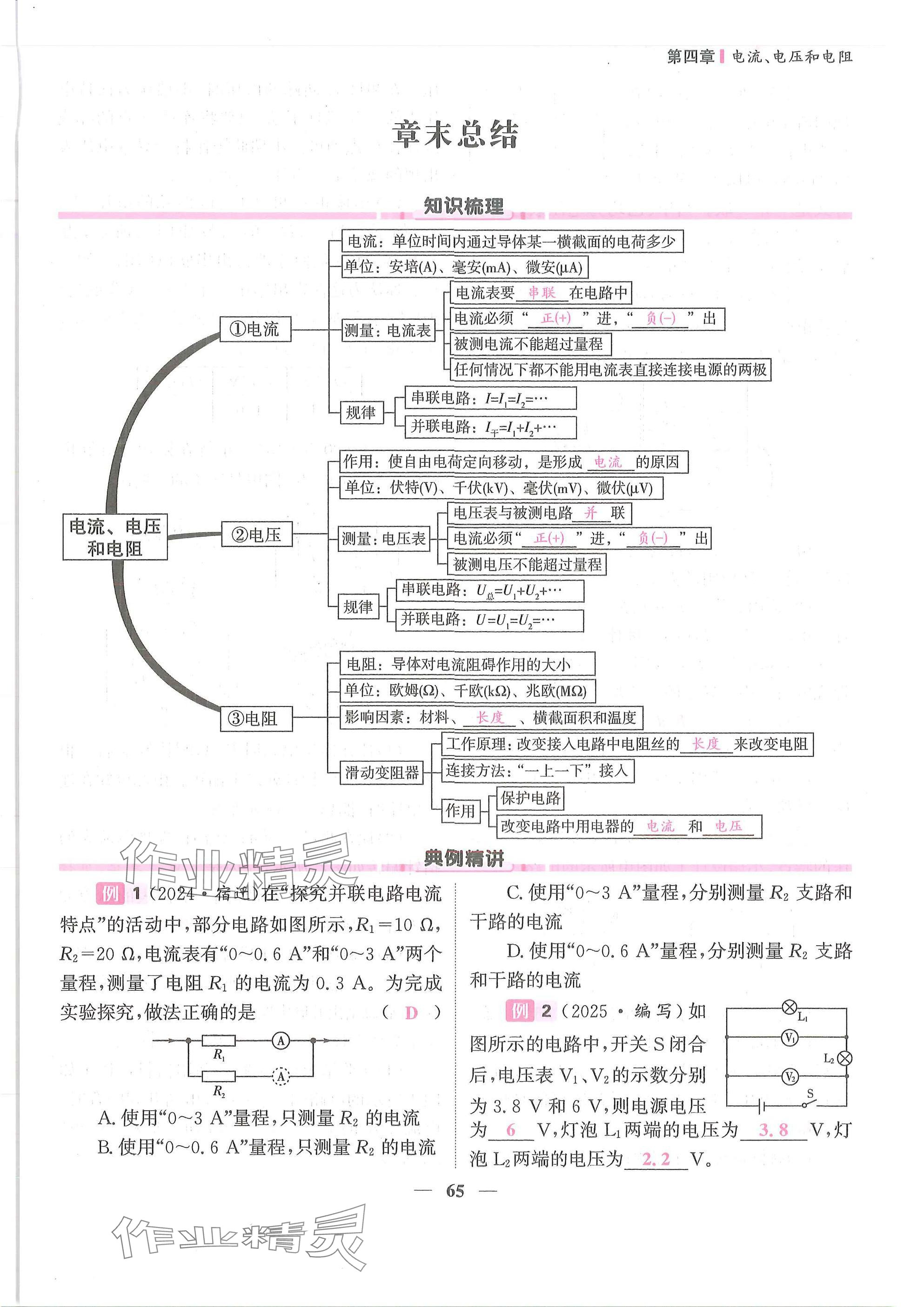 2025年物理学堂九年级全一册教科版 参考答案第65页