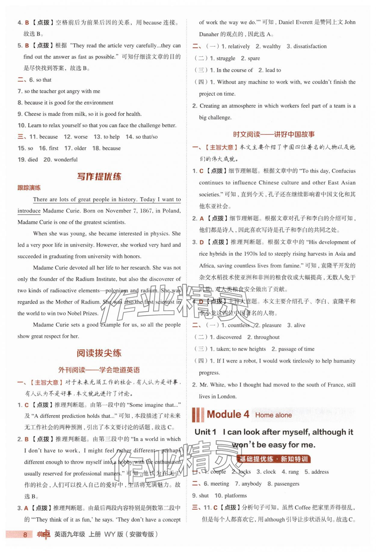 2025年綜合應用創新題典中點九年級英語上冊外研版安徽專版&nbsp;第8頁