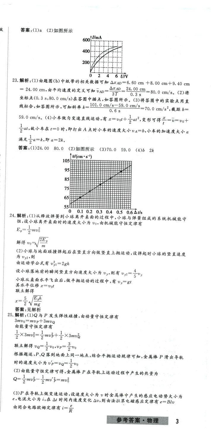 2024年必刷題刷真題高中物理 參考答案第9頁(yè)