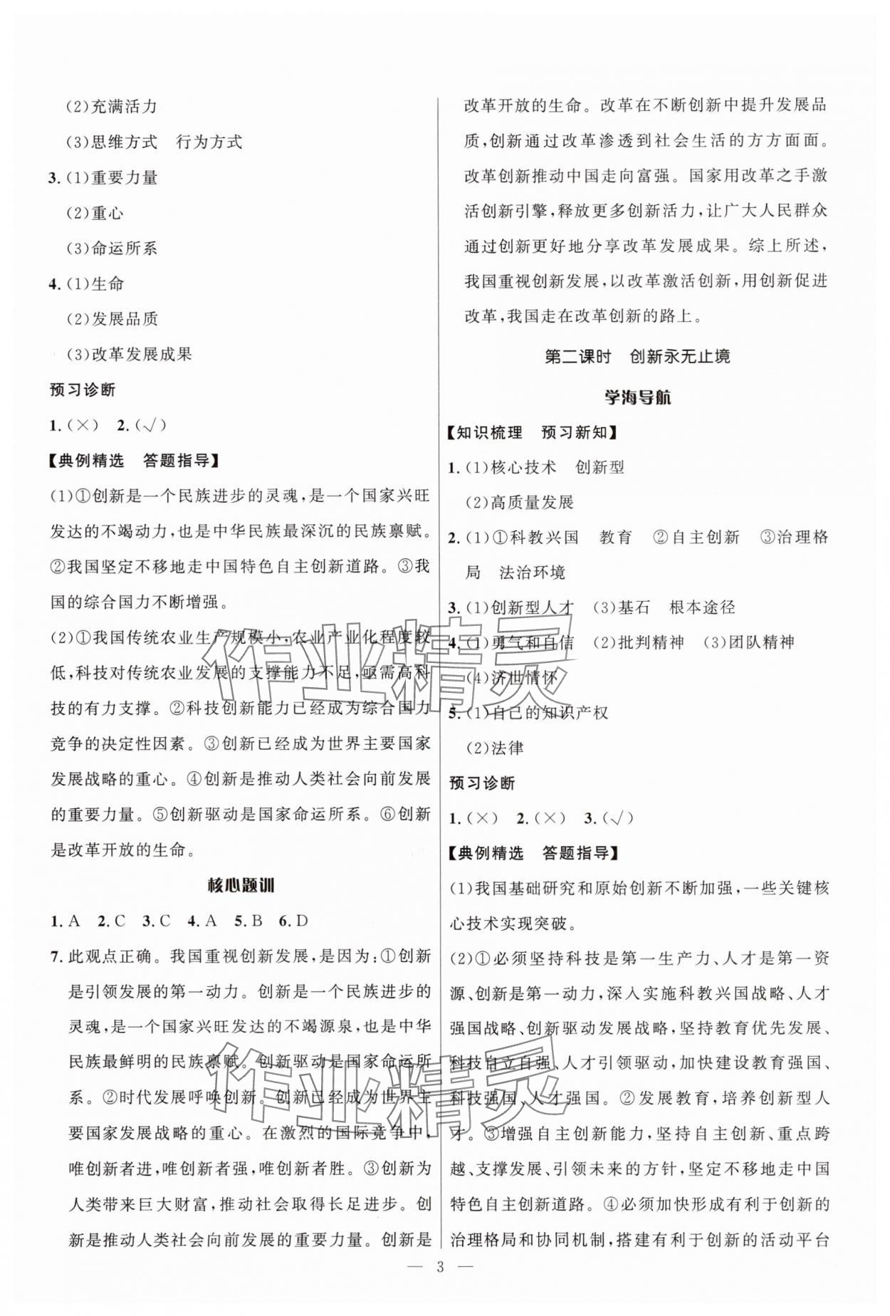 2025年頂尖課課練九年級道德與法治全一冊人教版貴州專版 第3頁