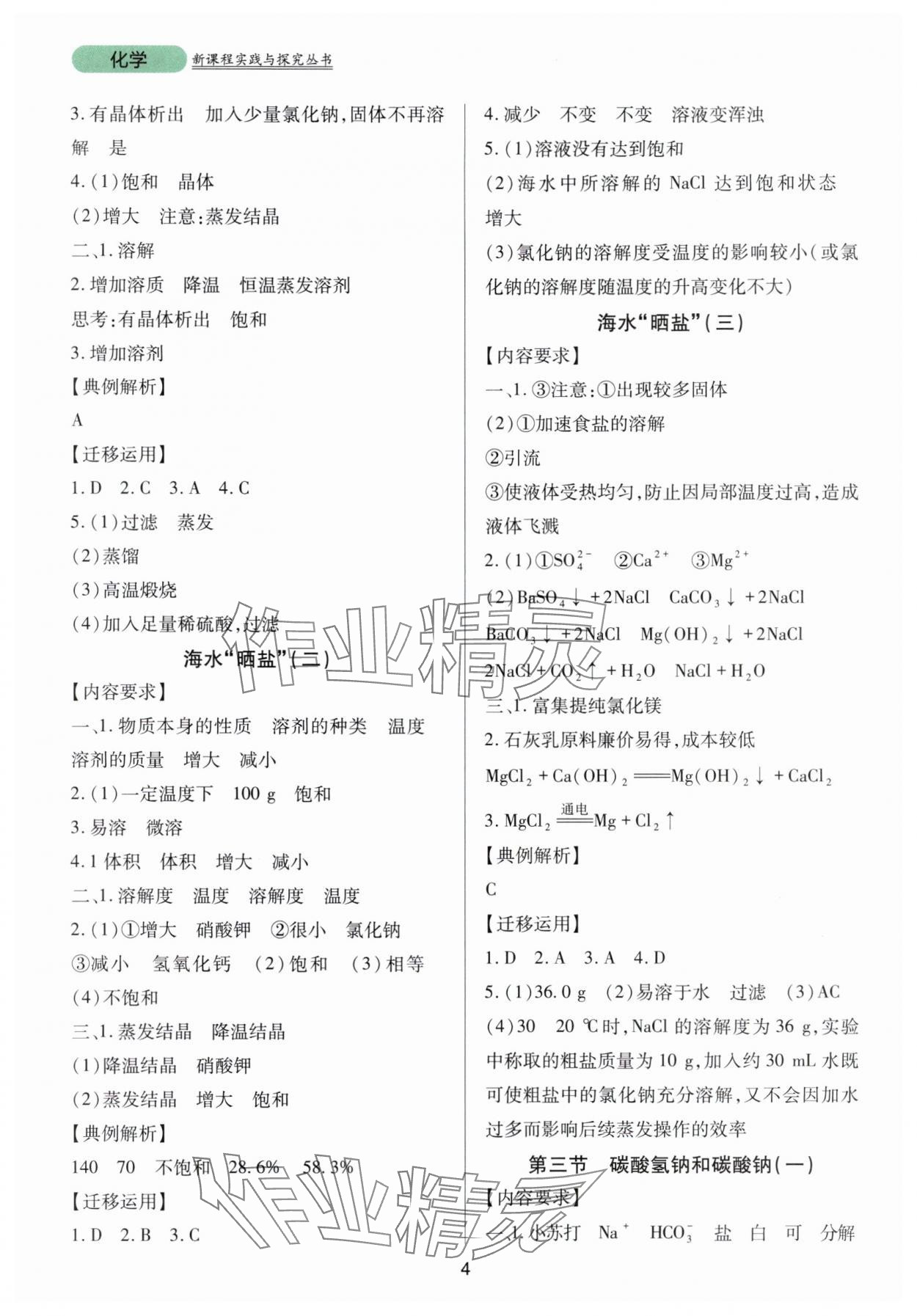 2025年新課程實(shí)踐與探究叢書九年級化學(xué)下冊魯教版 第4頁