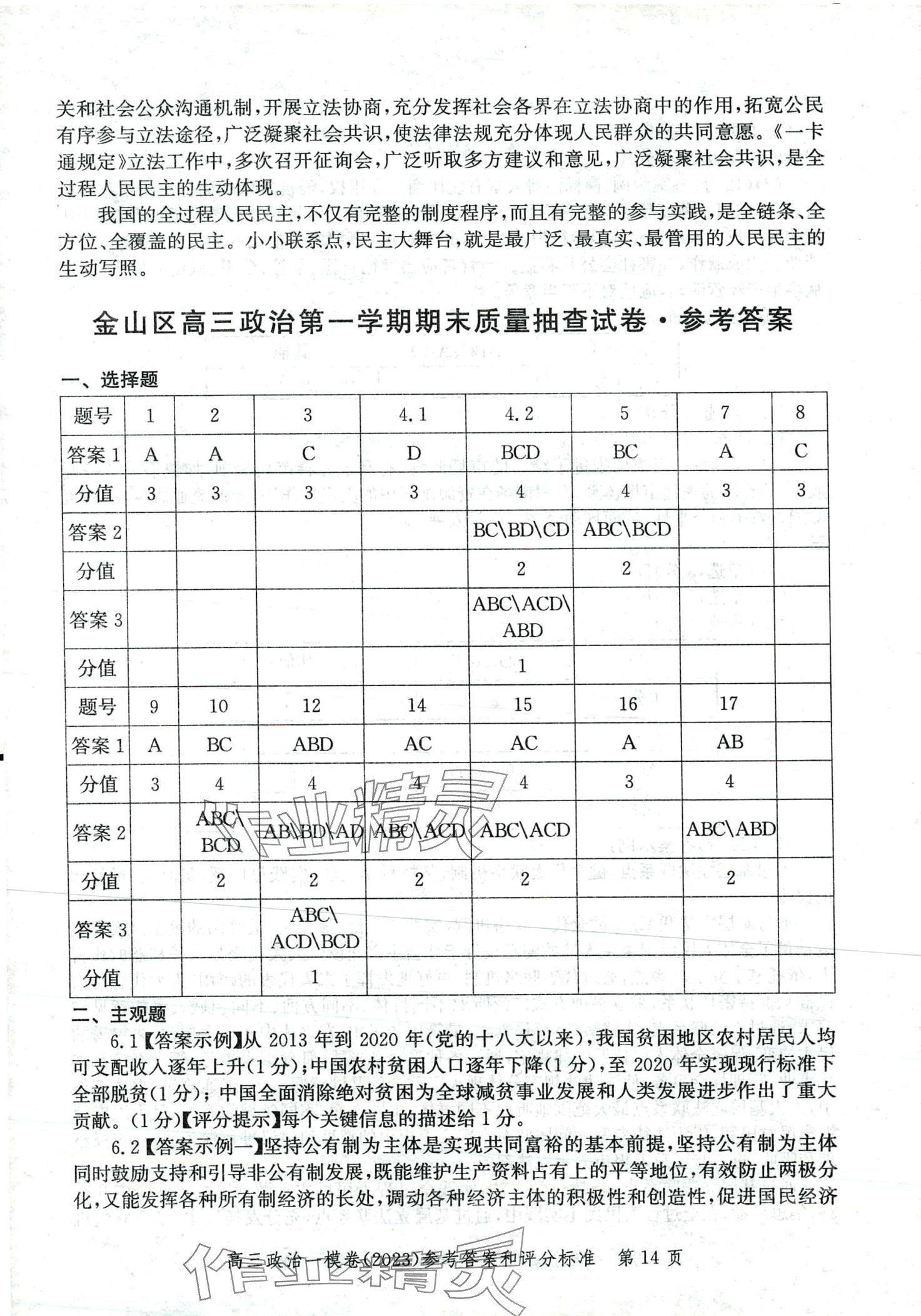 2024年文化課強(qiáng)化訓(xùn)練高三思想政治通用版上海專用 第20頁