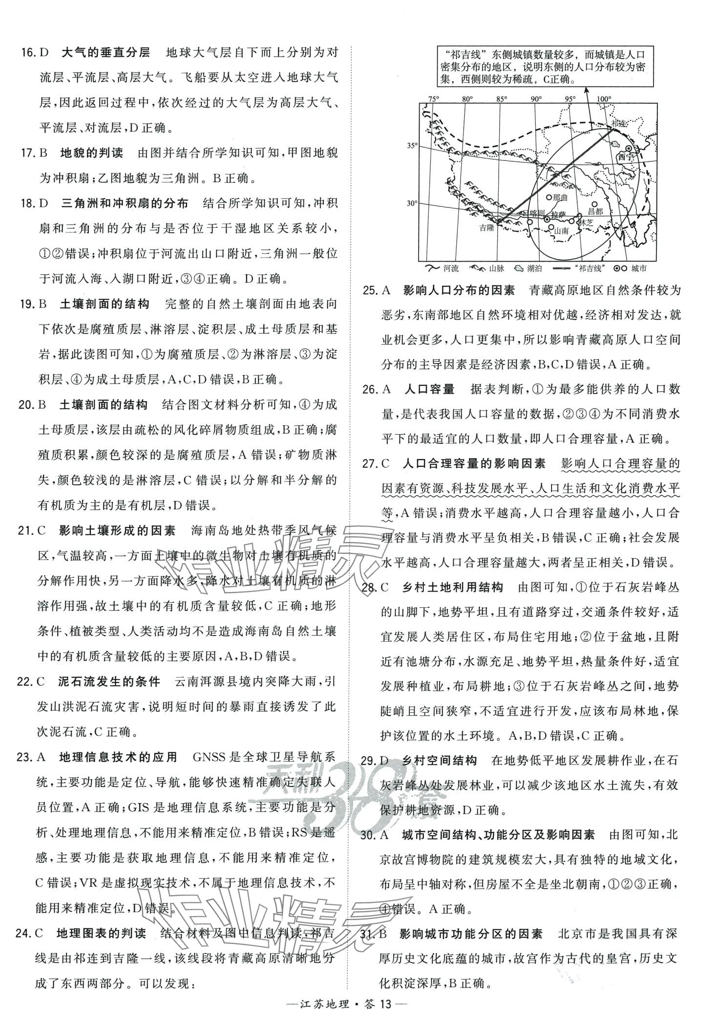 2024年天利38套學(xué)業(yè)水平考試高中地理通用版江蘇專版 第13頁