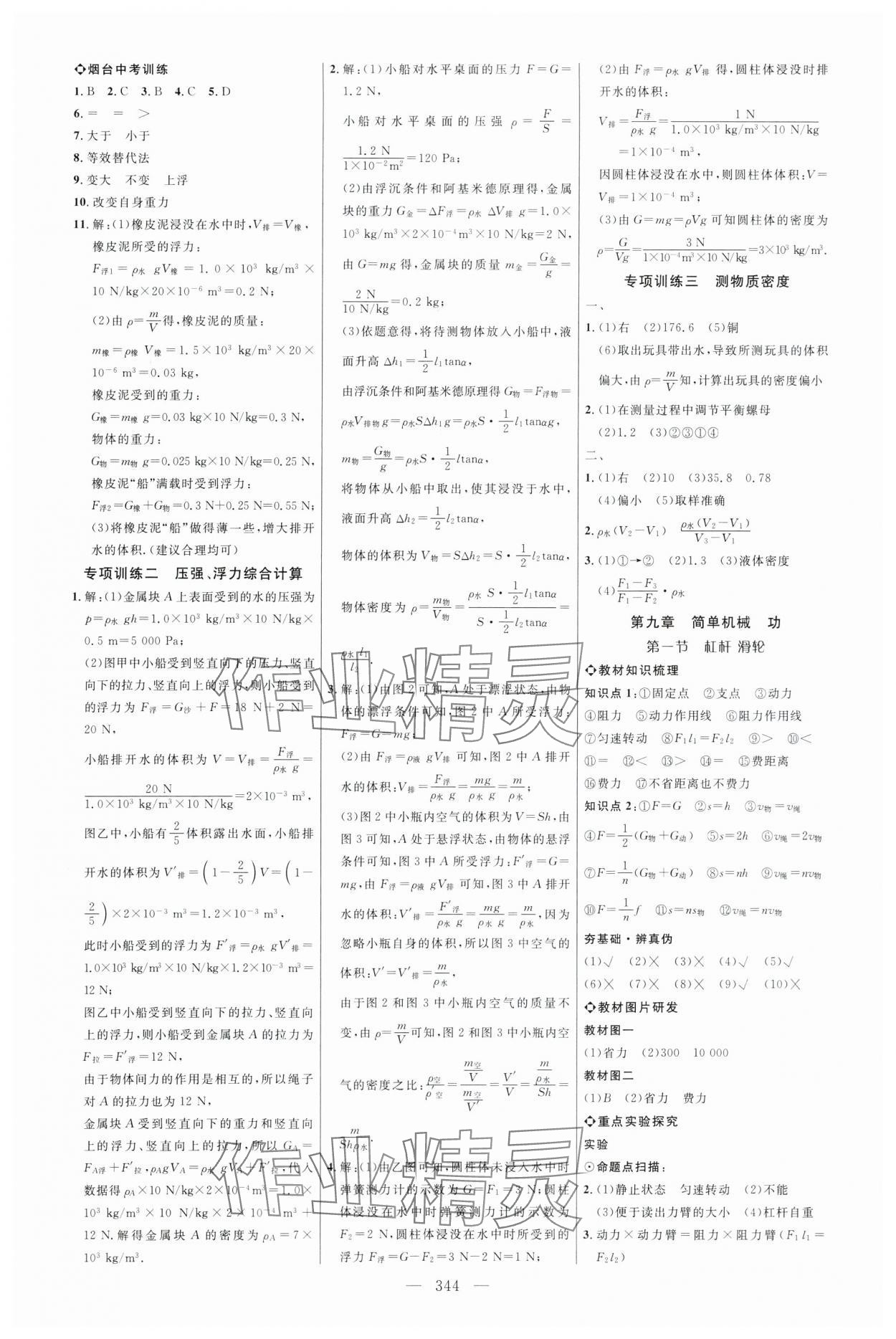 2024年全程导航初中总复习物理鲁科版烟台专版 第8页