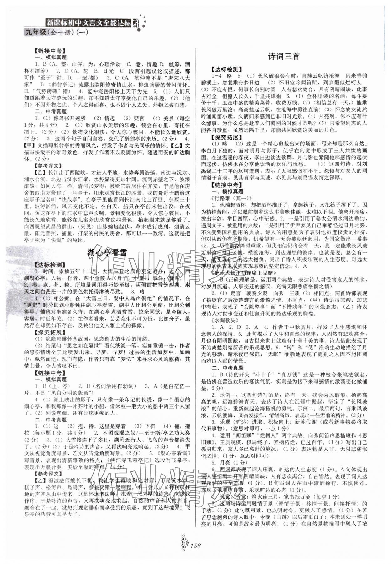 2023年初中文言文全能達標(biāo)九年級語文全一冊人教版 第2頁