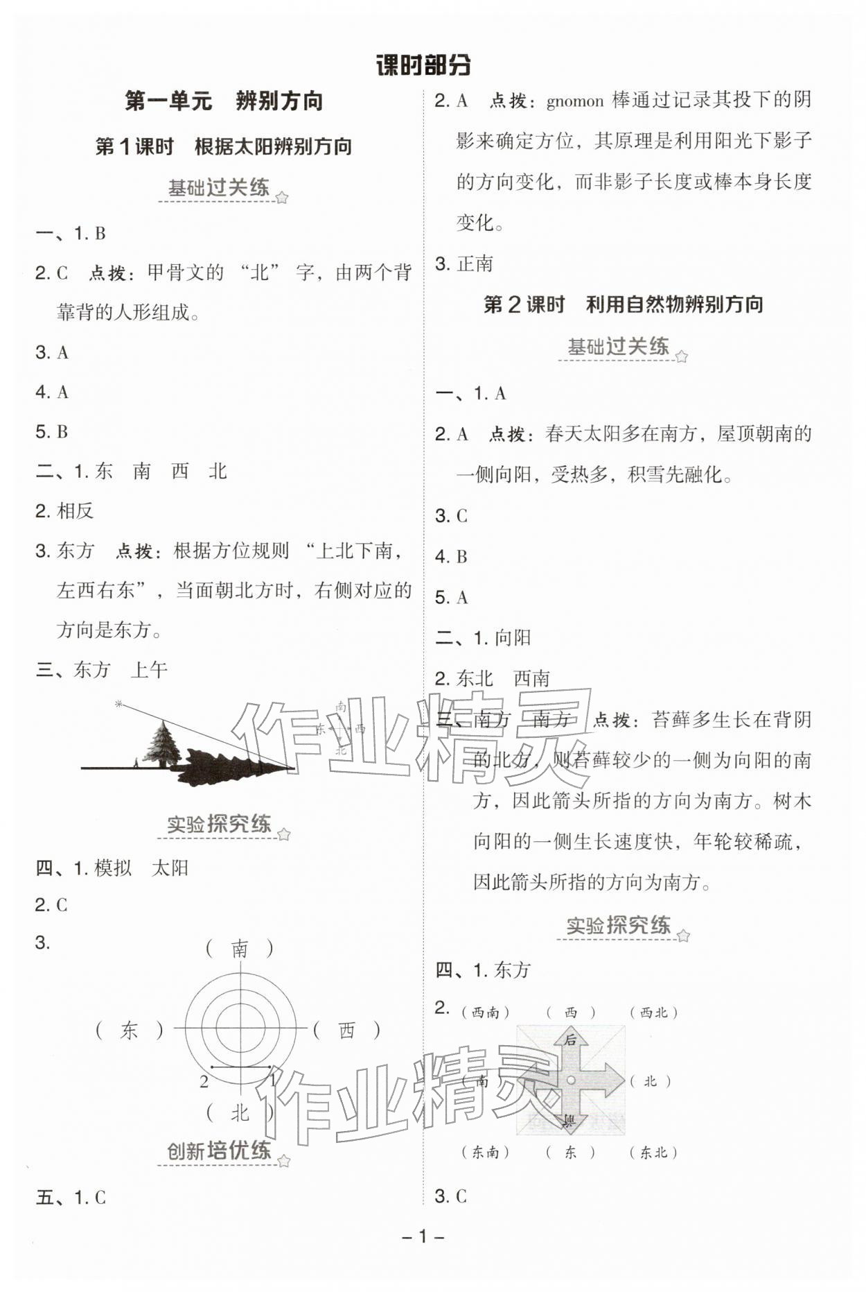 2026年综合应用创新题典中点三年级科学下册教科版&nbsp;参考答案第1页