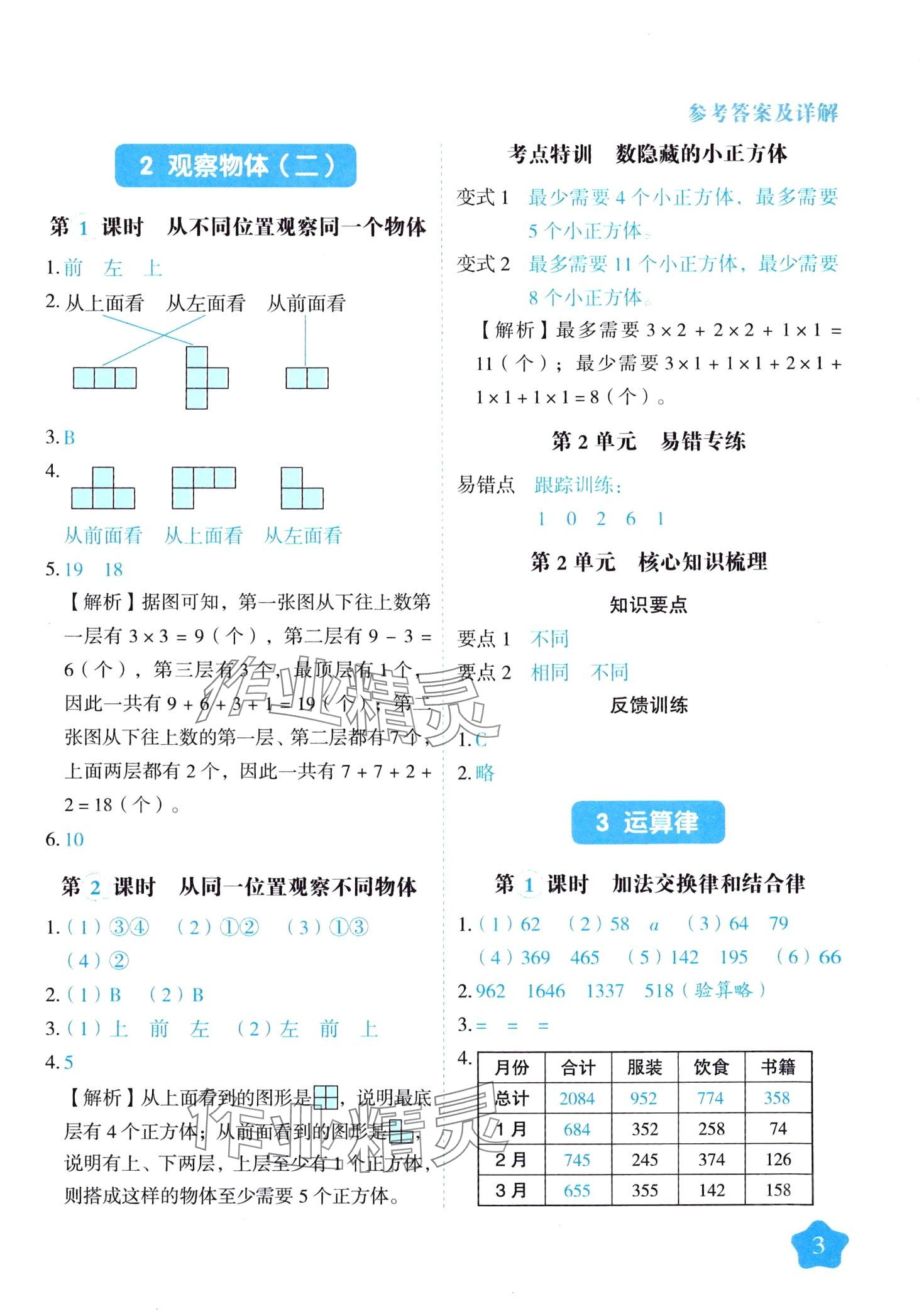 2024年黃岡隨堂練四年級數(shù)學(xué)下冊人教版 第3頁