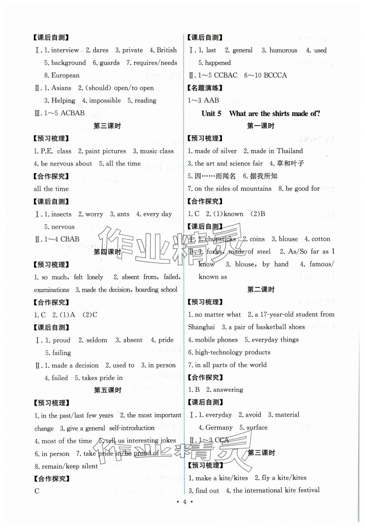 2023年能力培養(yǎng)與測(cè)試九年級(jí)英語全一冊(cè)人教版湖南專版 第4頁