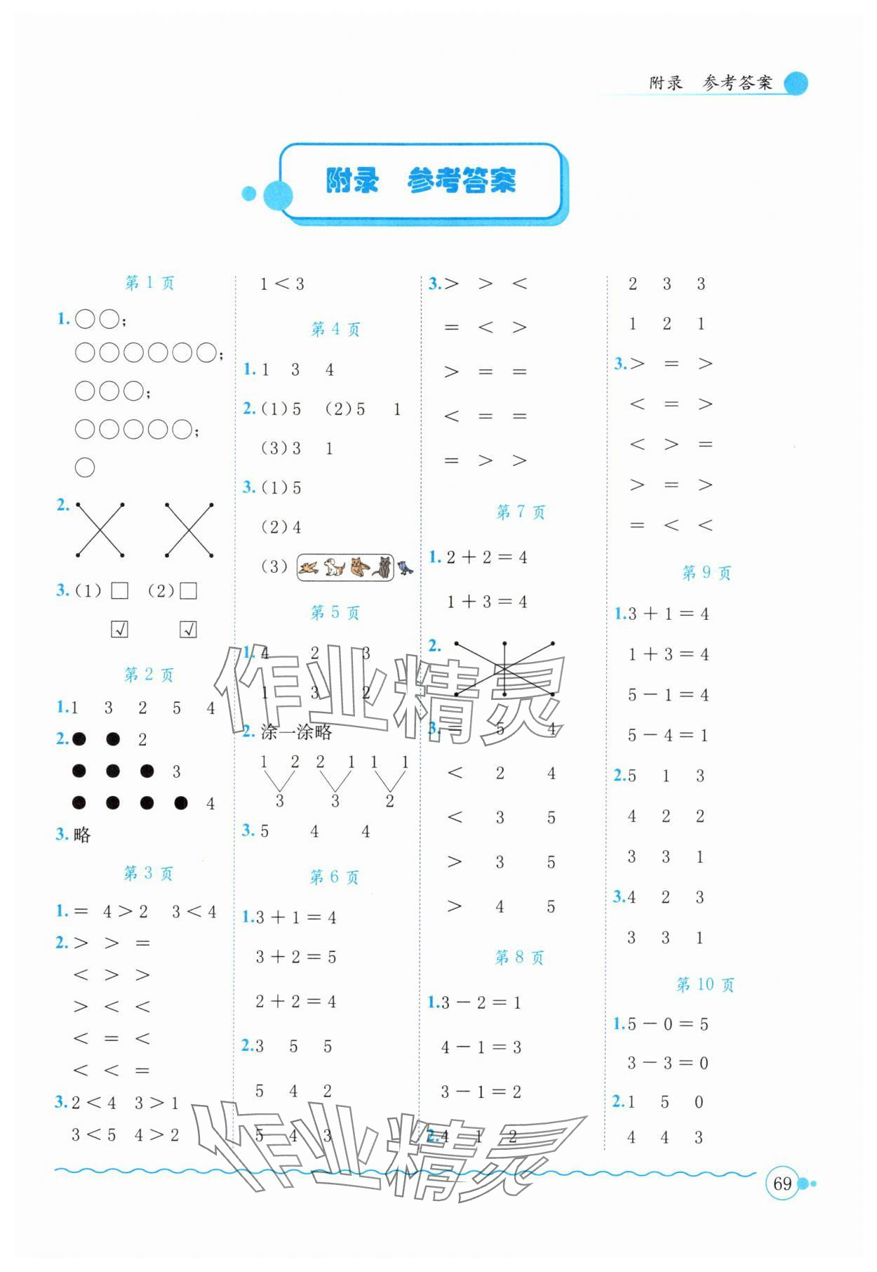 2025年黃岡小狀元口算速算練習冊一年級數(shù)學上冊人教版廣東專版 第1頁