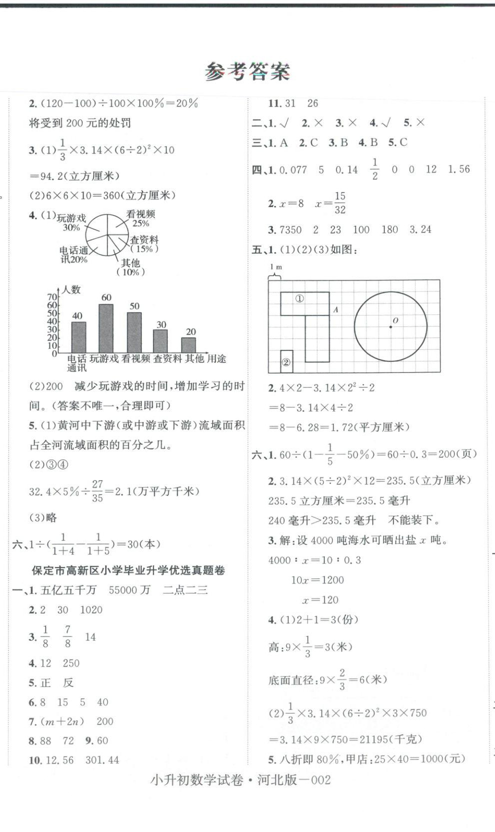 2026年河北各地小学毕业升学考题大集结六年级数学&nbsp;第2页