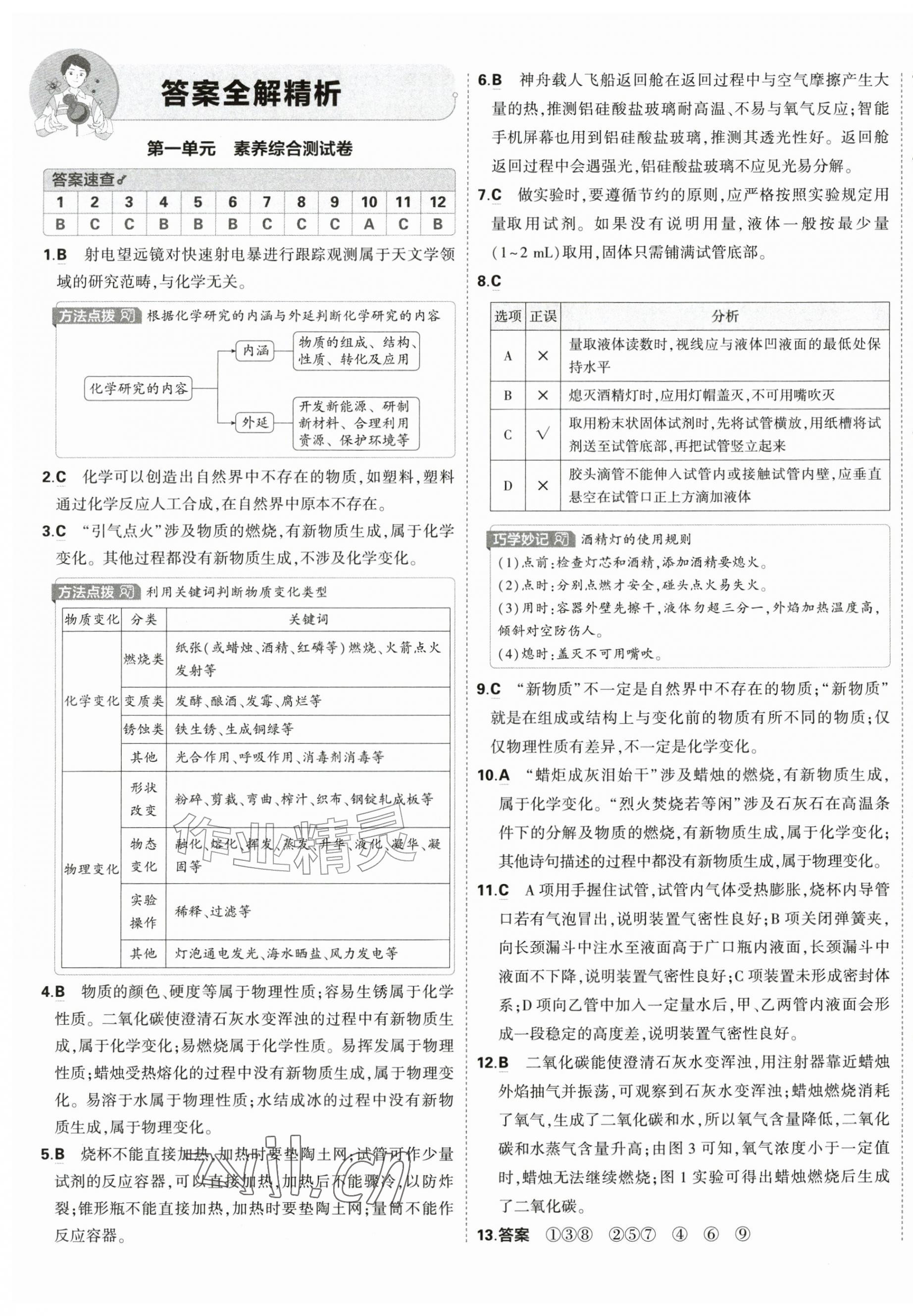 2026年5年中考3年模拟初中试卷九年级化学上册人教版&nbsp;第1页