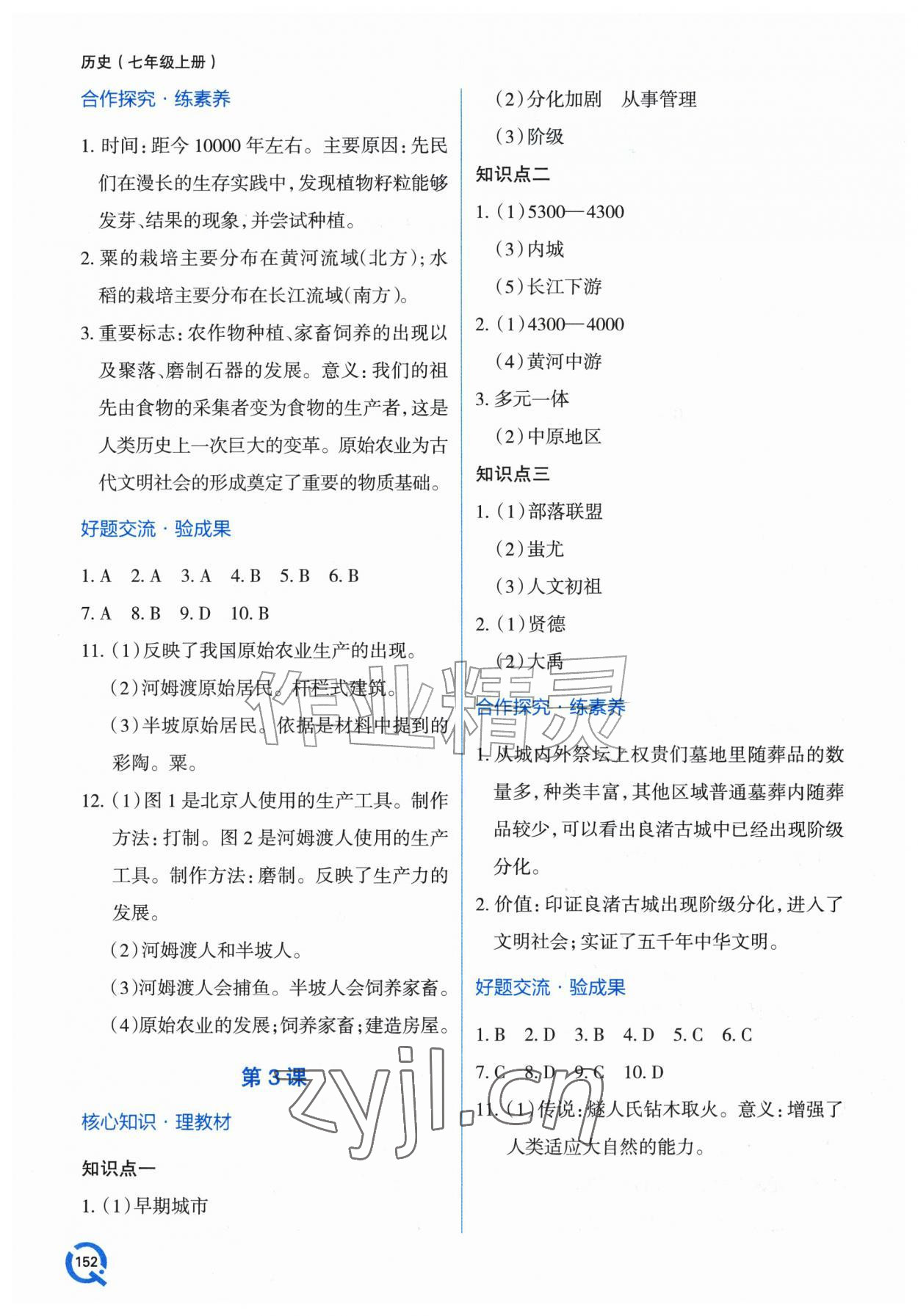 2026年新课堂学习与探究七年级历史上册人教版&nbsp;第2页