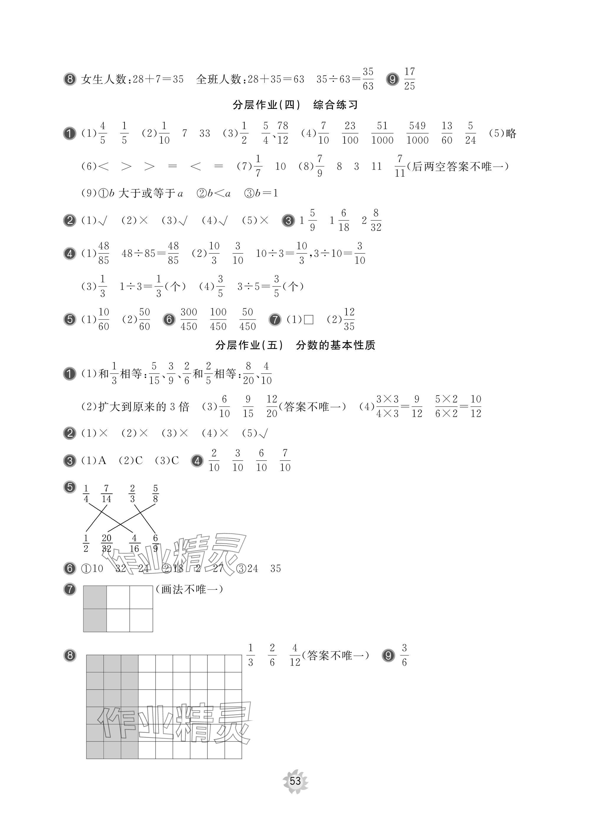 2025年新課堂同步學(xué)習(xí)與探究五年級(jí)數(shù)學(xué)下冊(cè)青島版棗莊專版 參考答案第3頁(yè)