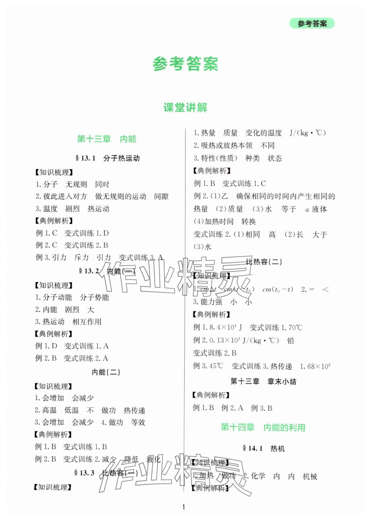 2024年新课程实践与探究丛书九年级物理全一册人教版 第1页