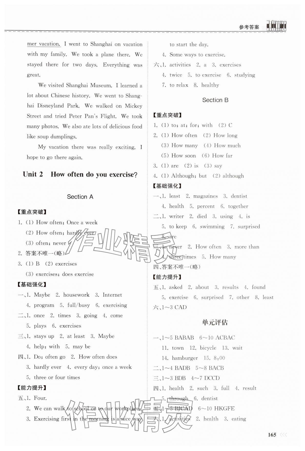 2024年同步練習(xí)冊(cè)山東科學(xué)技術(shù)出版社八年級(jí)英語(yǔ)上冊(cè)人教版 第2頁(yè)