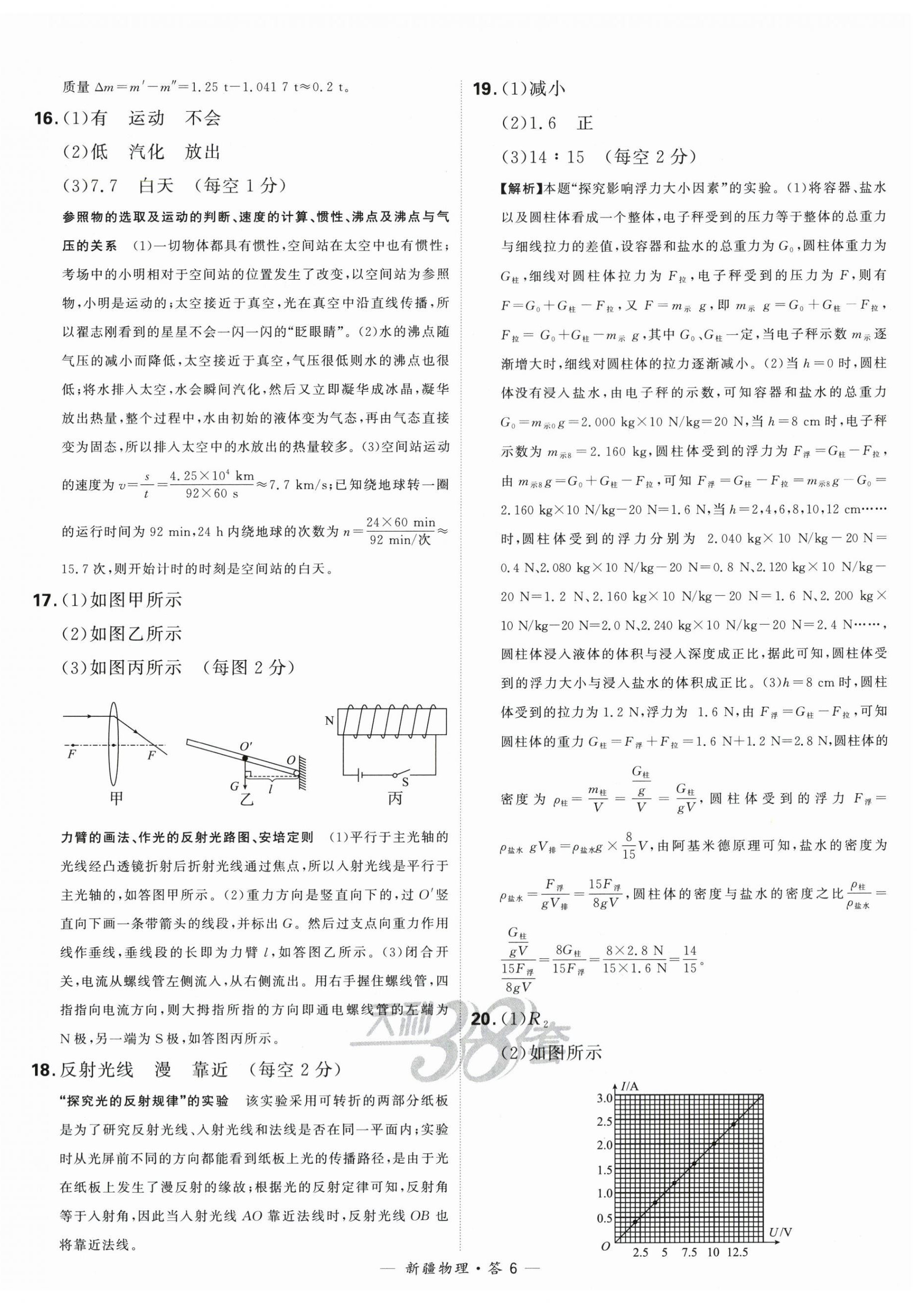 2024年天利38套中考试题精选物理新疆专版 第6页