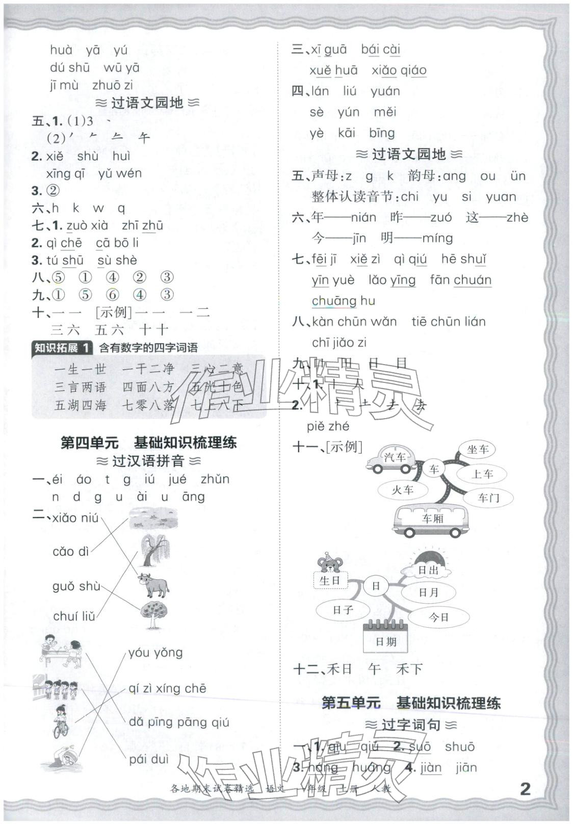 2025年王朝霞各地期末试卷精选一年级语文上册人教版 第2页