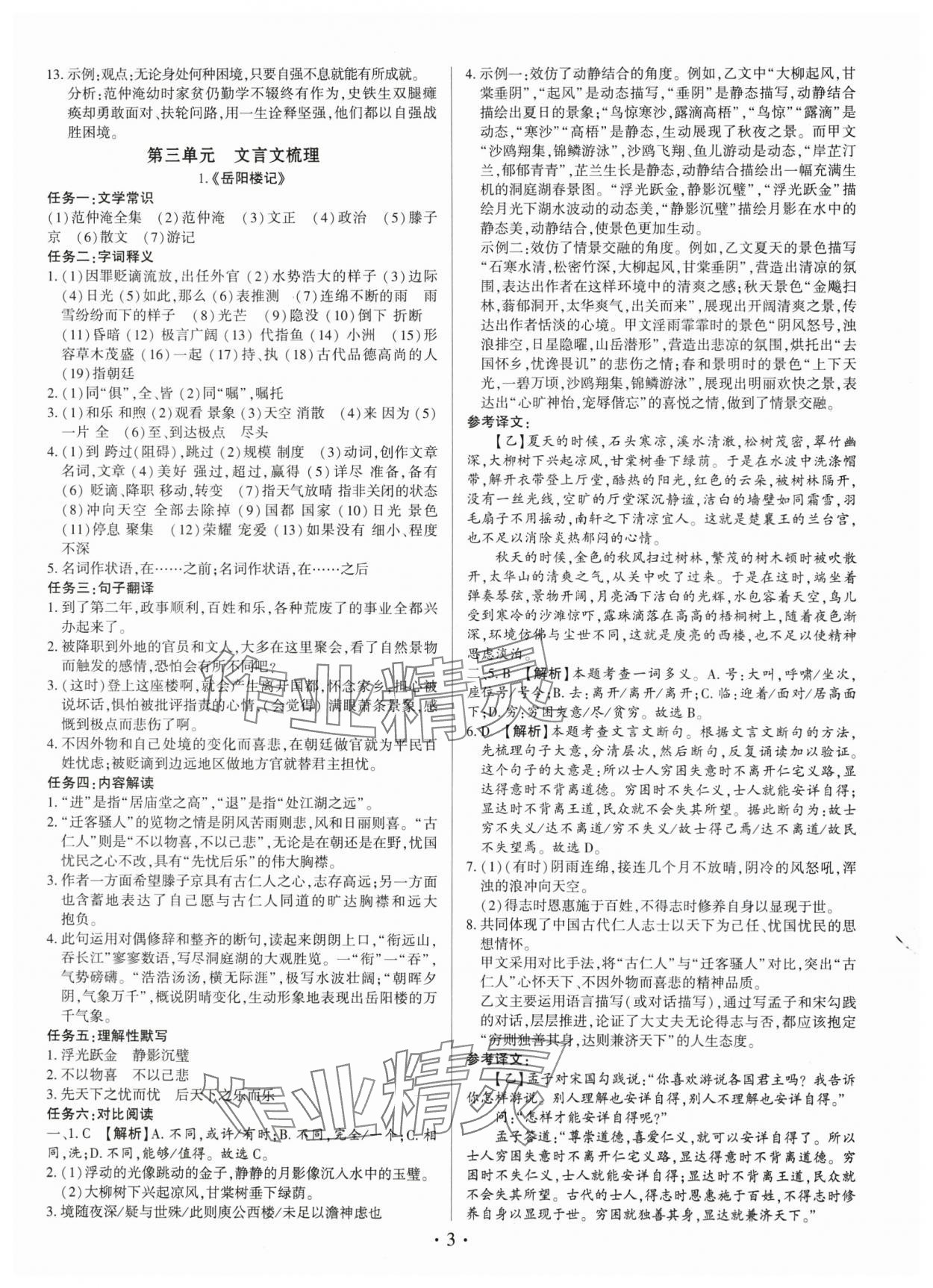 2025年基礎(chǔ)精練九年級(jí)語文全一冊(cè)人教版深圳專版 第3頁