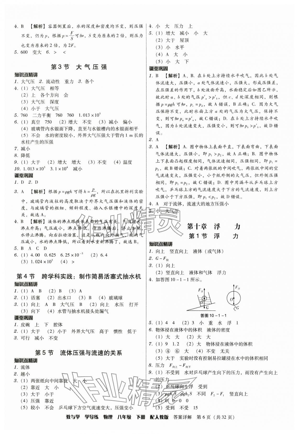 2025年教與學(xué)學(xué)導(dǎo)練八年級物理下冊人教版 第6頁