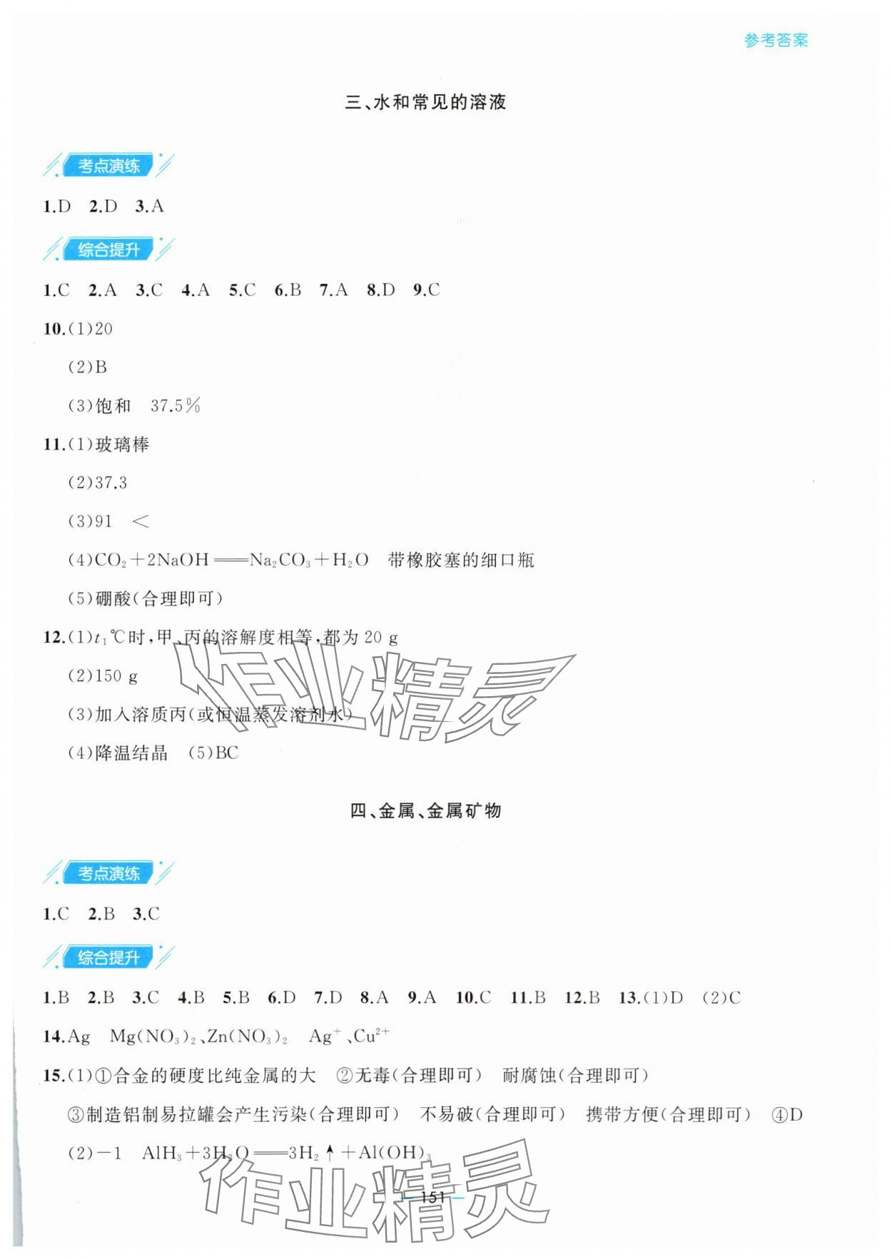 2025年新课堂同步学习与探究九年级化学下册人教版金乡 第3页